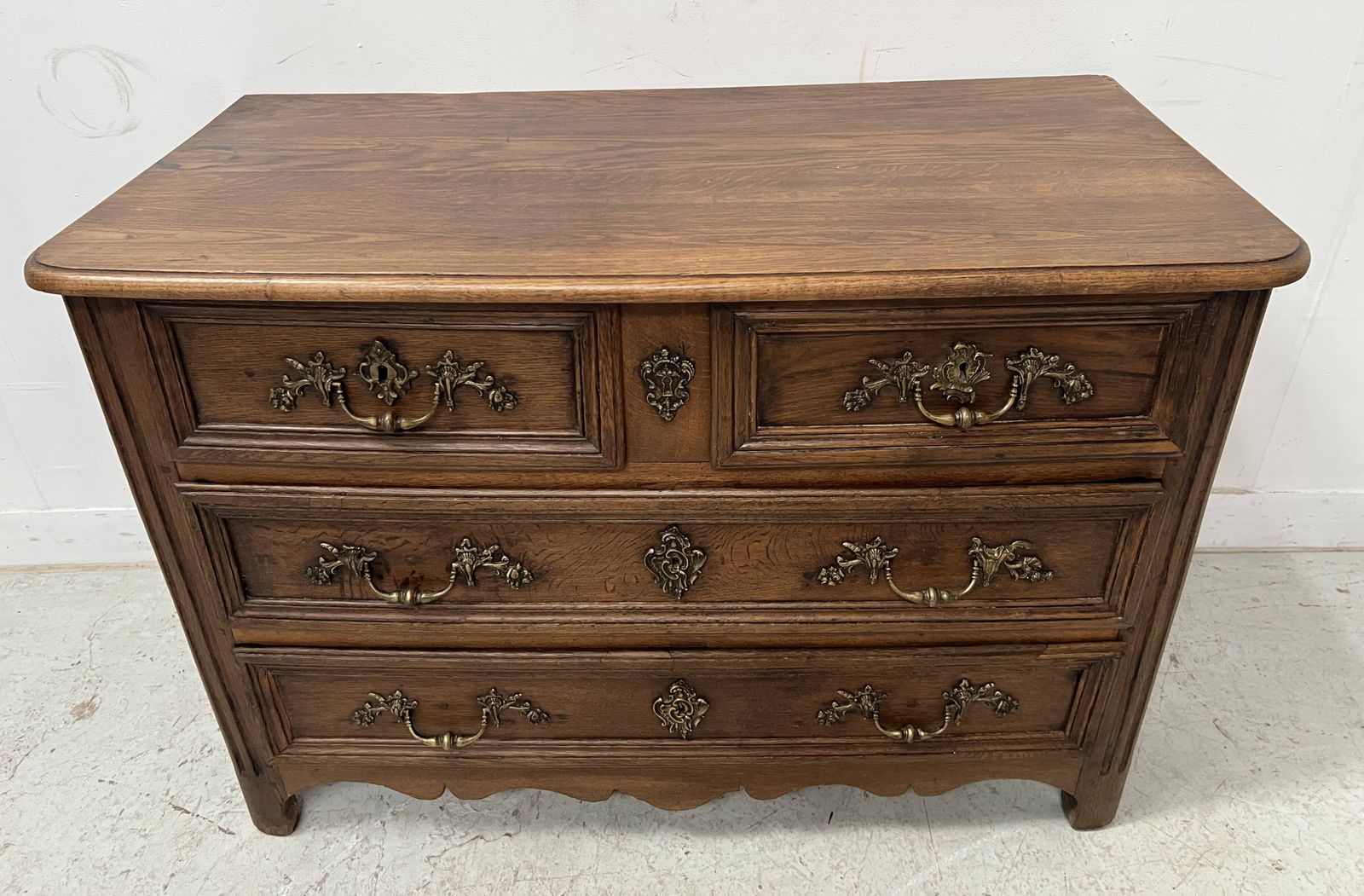 Page 1 Of 16 Louis XIV Style Chest Of Drawers In Solid Oak, 18th Century photo for sale