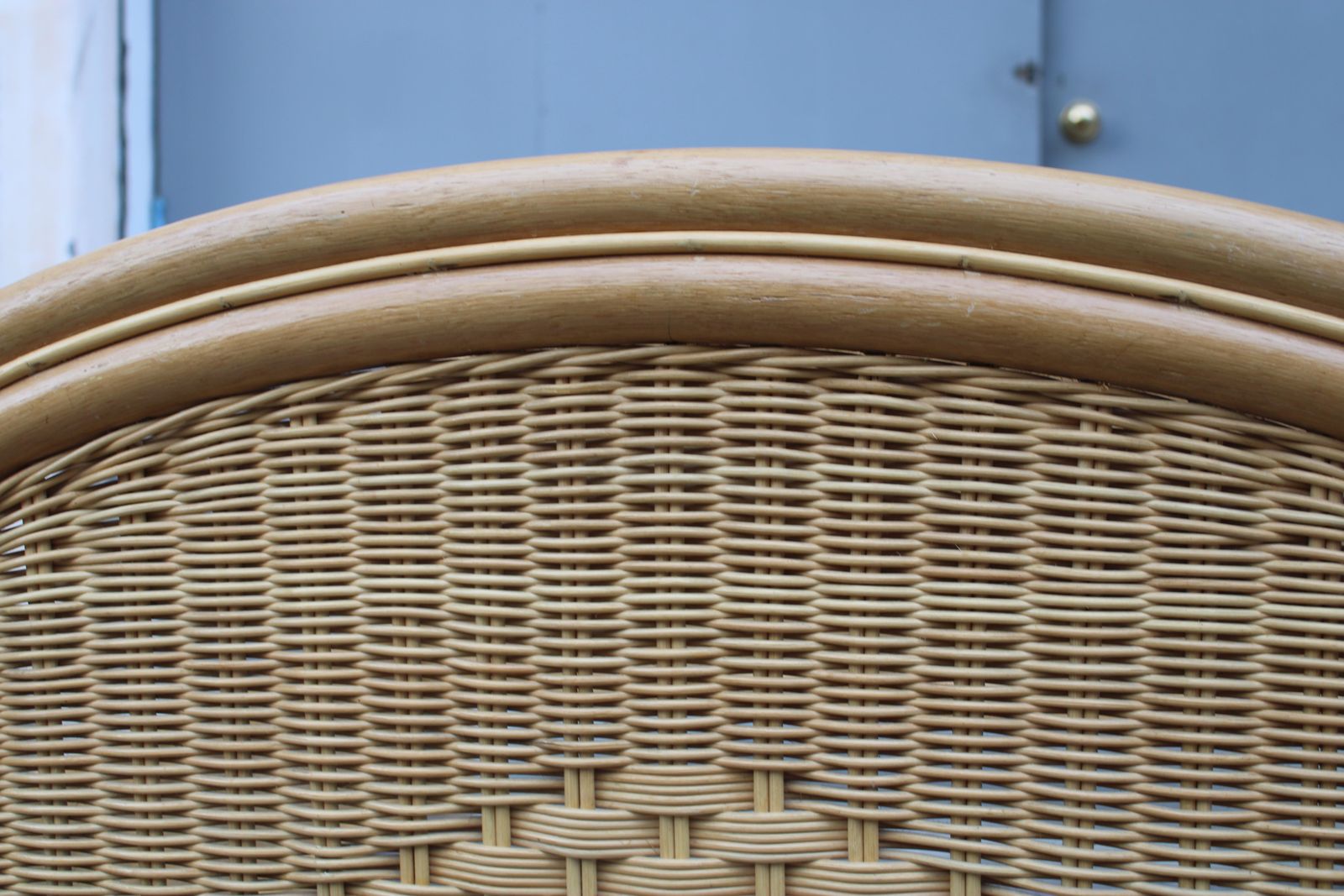 Furniture 1970 Tommaso Barbi Design Italian Bamboo And Wicker Bed photo