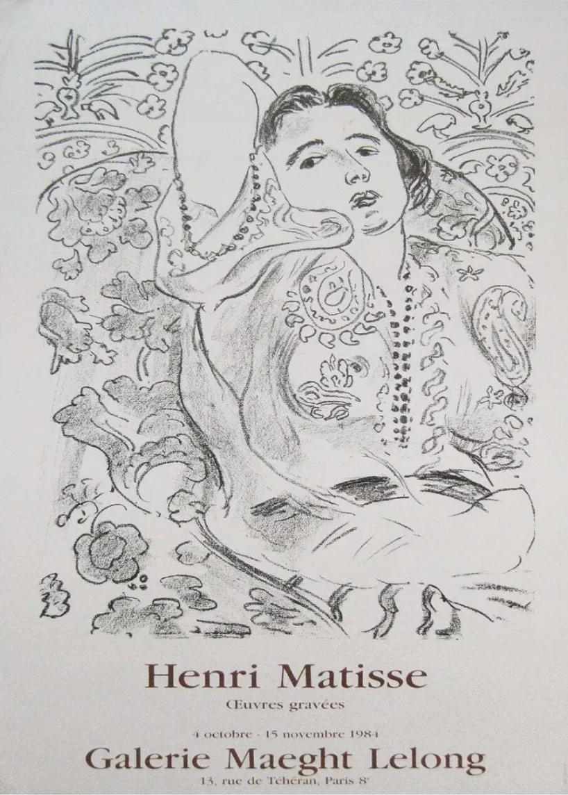 Henri Matisse Wonderful Vintage Poster 1984 83x53 Cm Mint Condition