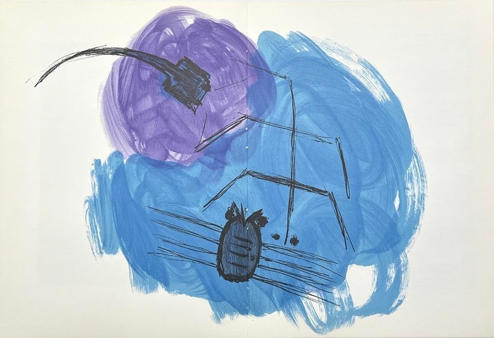 Vassilakis Takis Original Lithograph 1982 38x56 Cm Behind The Mirror
