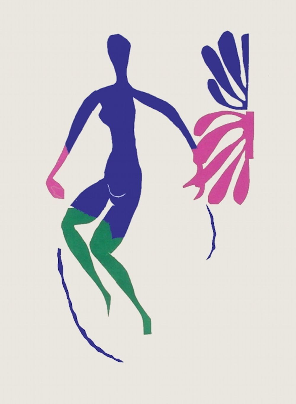 Henri Matisse Wonderful Lithograph 1958 Mourlot Verve Magazine Nude Blue