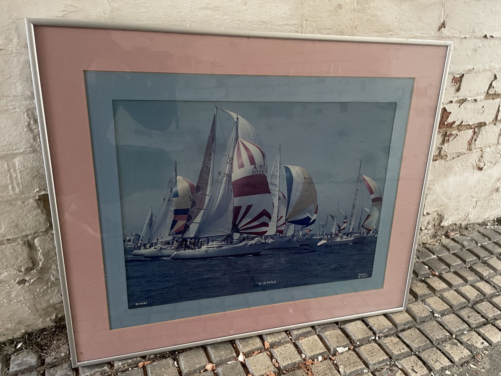 Framed Sailing Print Of Sigma  Class Race  By Beken  Of Cowes Isle Of Wight photo furniture