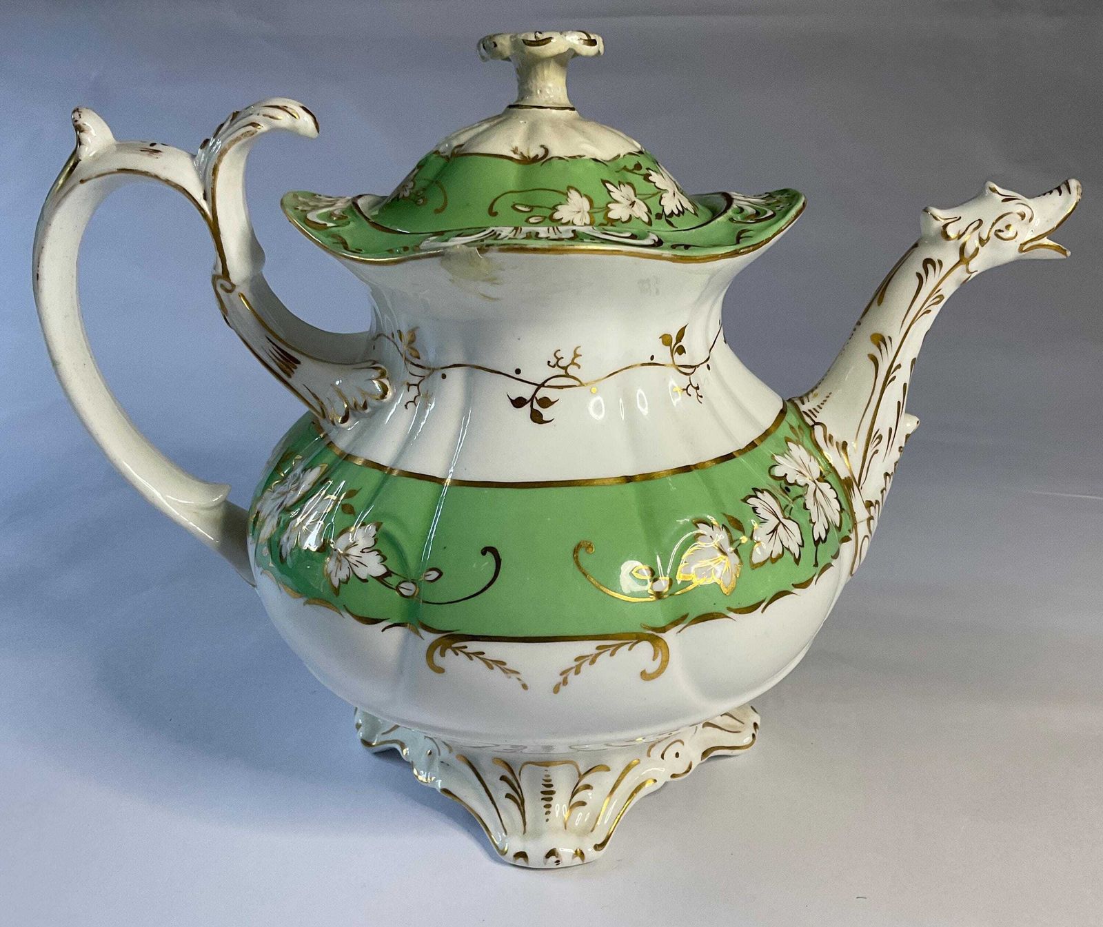 English Porcelain Teapot, Early 19th Century, With Provenance. A Rare Piece.