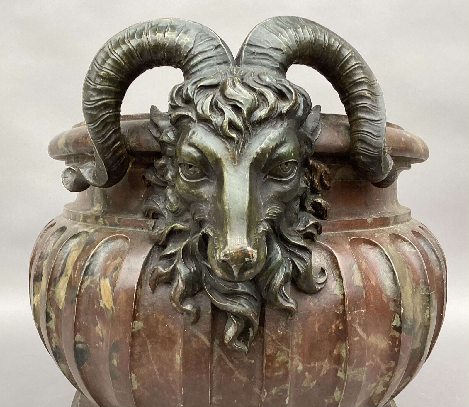 Magnificent Regency Faux Marble Neoclassical Wine Cistern / Jardiniere photo Home Decor