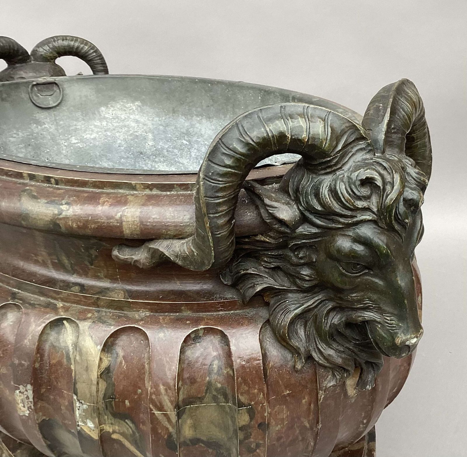 photo vintage Magnificent Regency Faux Marble Neoclassical Wine Cistern / Jardiniere
