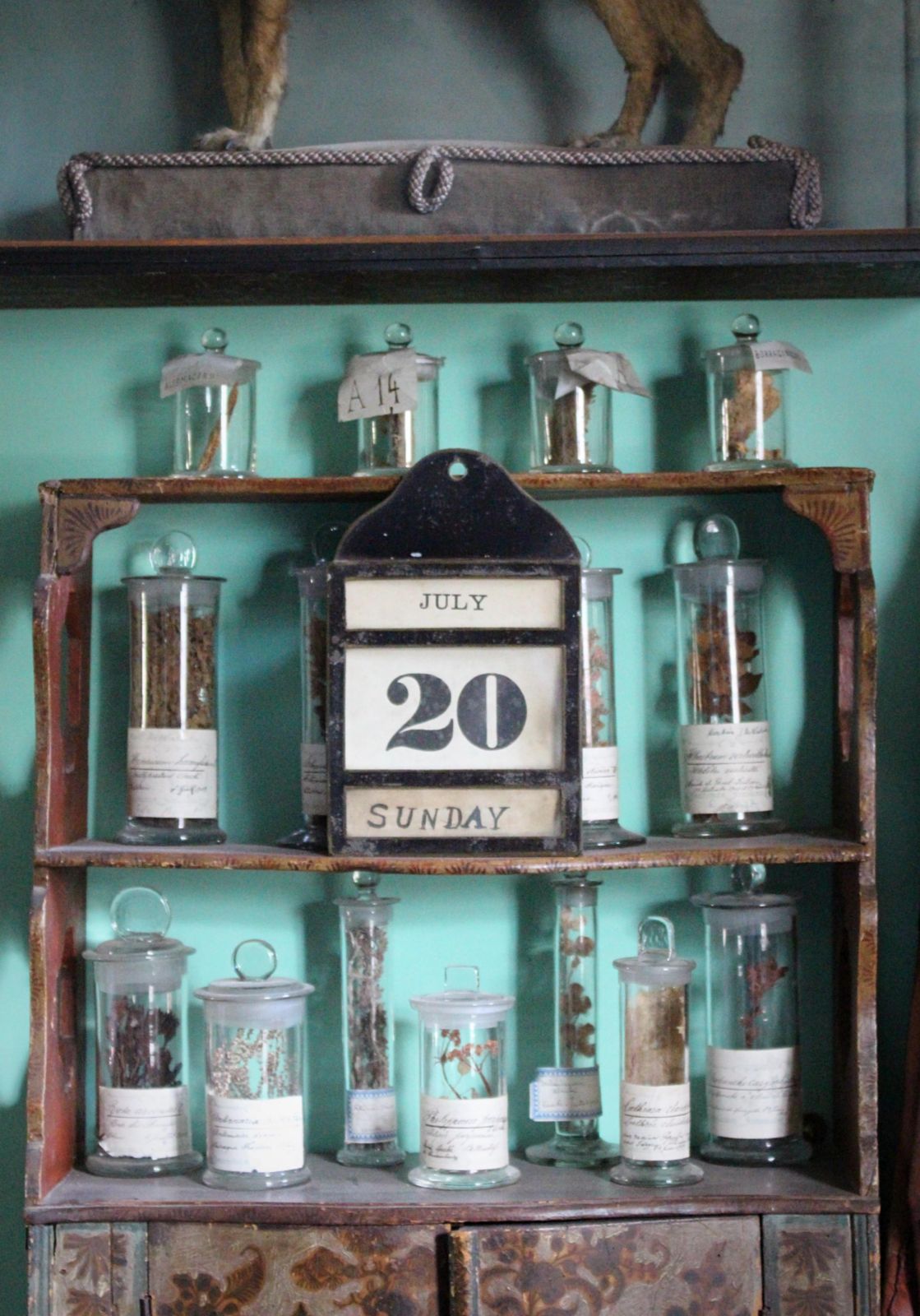 Circa 1870 American Toleware & Card Perpetual Calendar Circa 1870 John Heath photo furniture