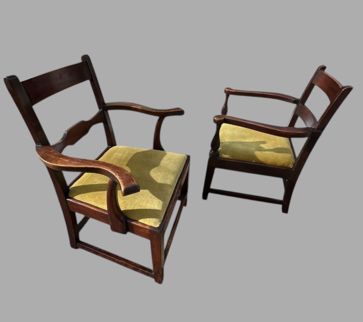 A Handsome Pair Of Early 19th Century English Country Armchairs photo for sale