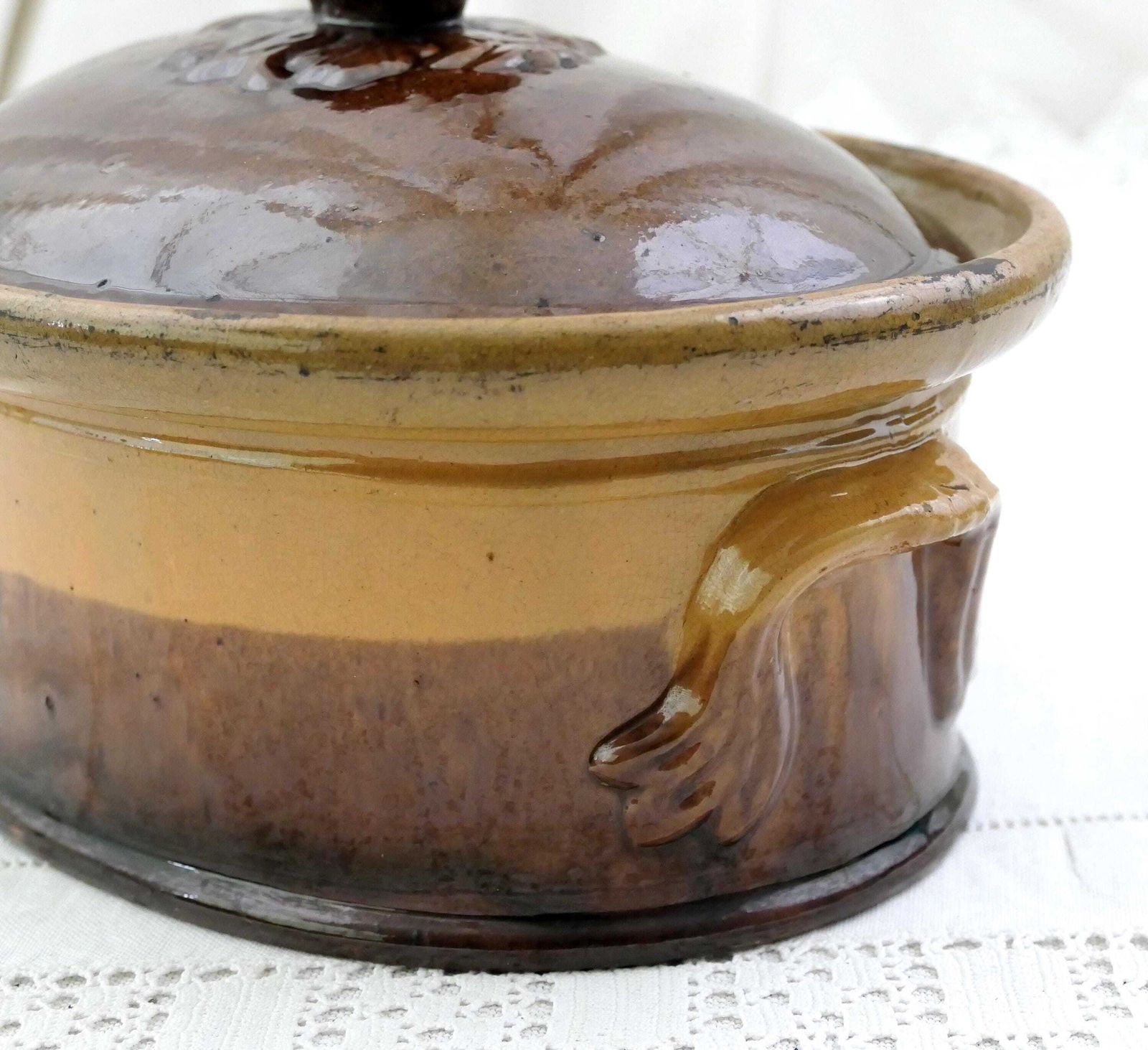 Grote Antieke Franse Terrine Van Steengoed, Vintage Boerenkeukenstijl, Frankrijk photo Woonaccessoires