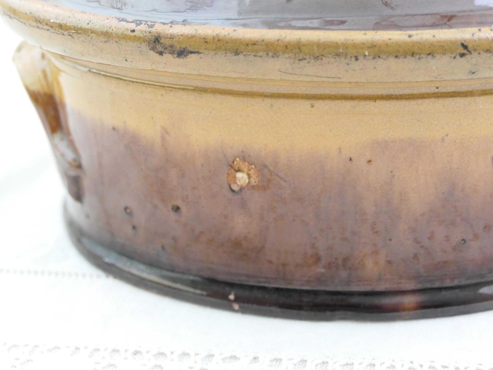 Grote Antieke Franse Terrine Van Steengoed, Vintage Boerenkeukenstijl, Frankrijk photo vintage