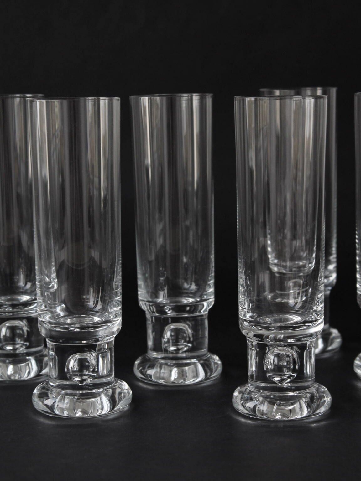 Tapio Wirkkala Bubble Tall Drinking Glasses, Set Of 6, Finland, 1950s photo furniture