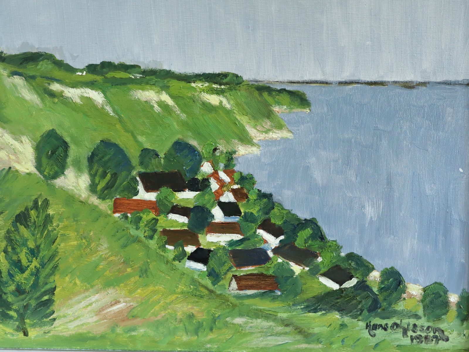 Hillside By The Sea  Oil Painting photo buy