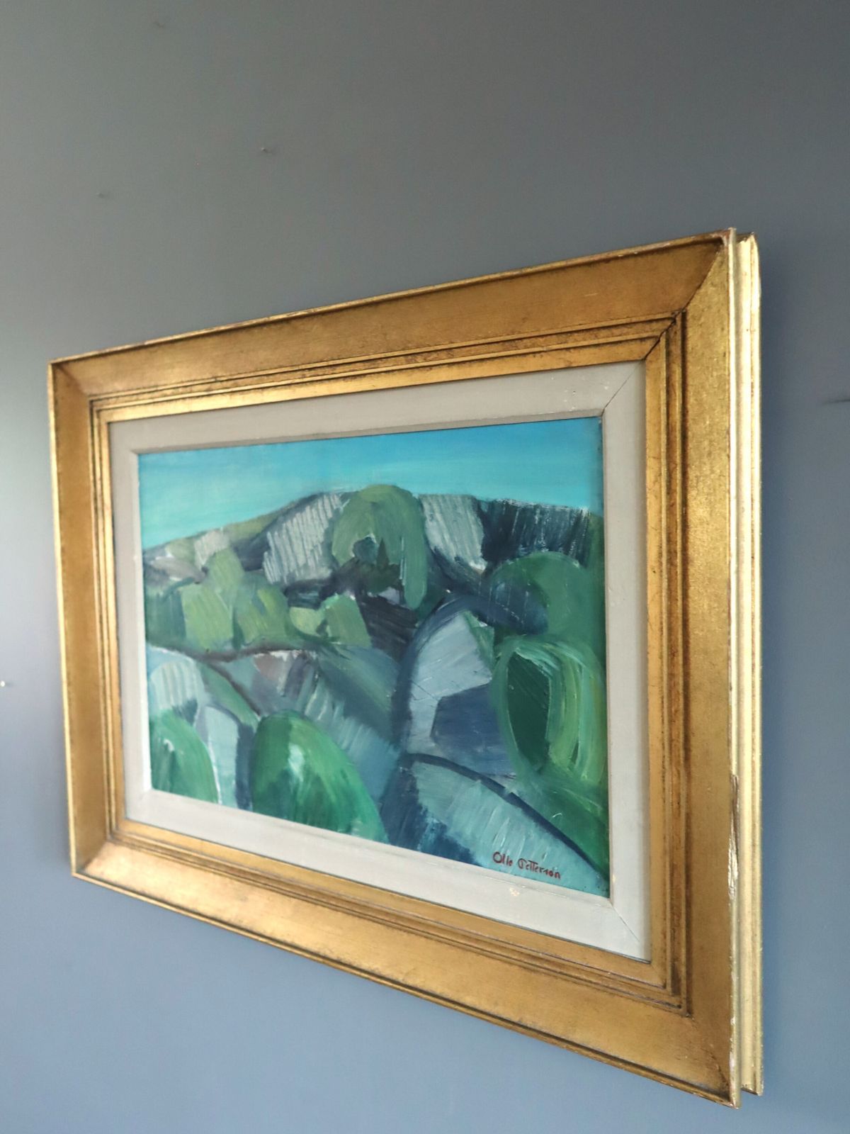 Hillside Rhythm  Oil Painting, Mid 20th Century photo furniture