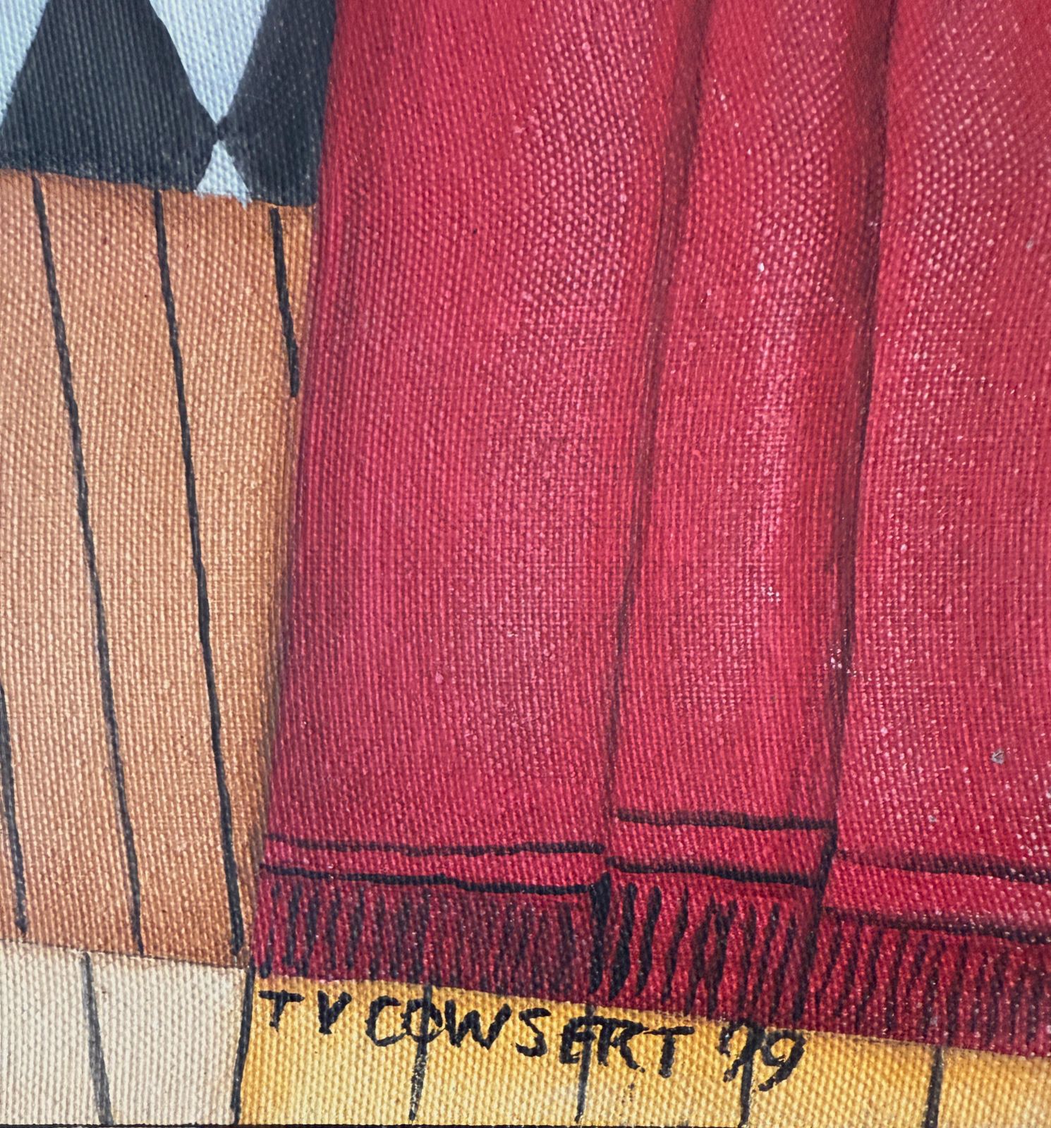 Tom Cowsert Flamenco Dancers Spanish Dancers Acrylic Painting On Canvas 1999 photo furniture