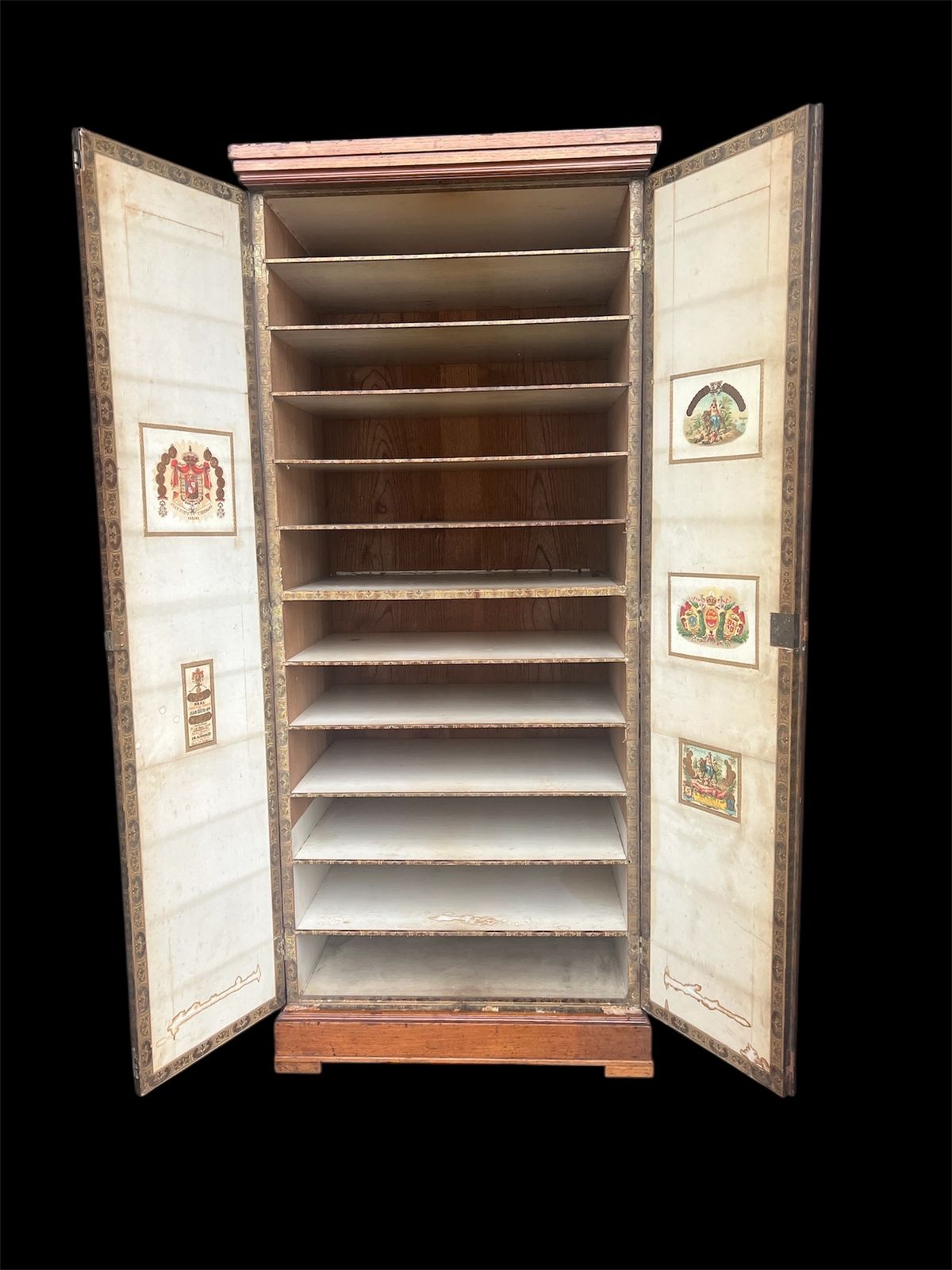 photo for sale Stunning Rare Art Deco Cedar Wood Humidor Cigar Cabinet