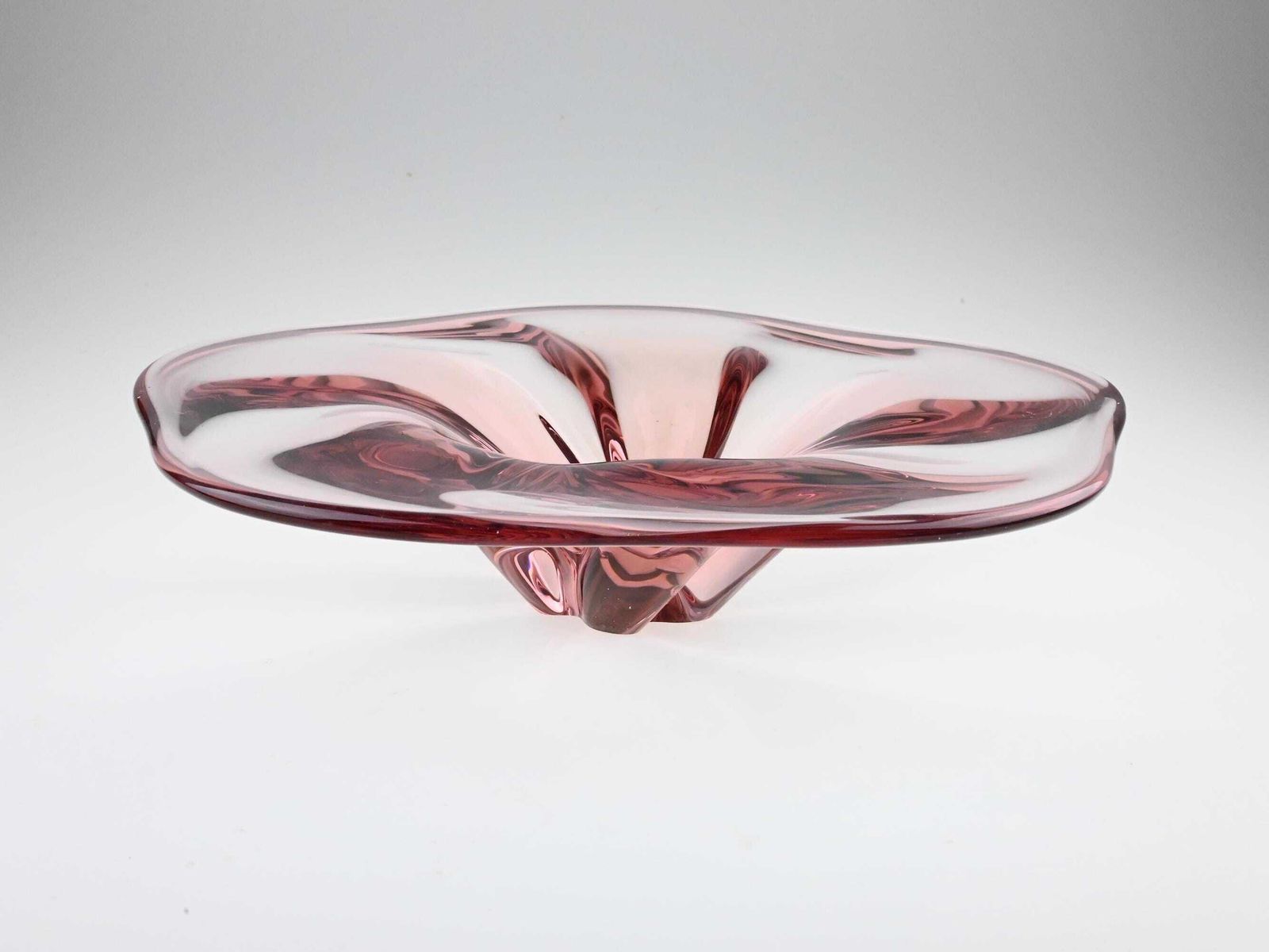 Josef Hospodka Chribska Glass Bowl, Bohemian Glass, Bohemian Art Glass, Blown Glass, Blown Glass Bowl, Glass Handmade Bowl, Art Glass Bowl