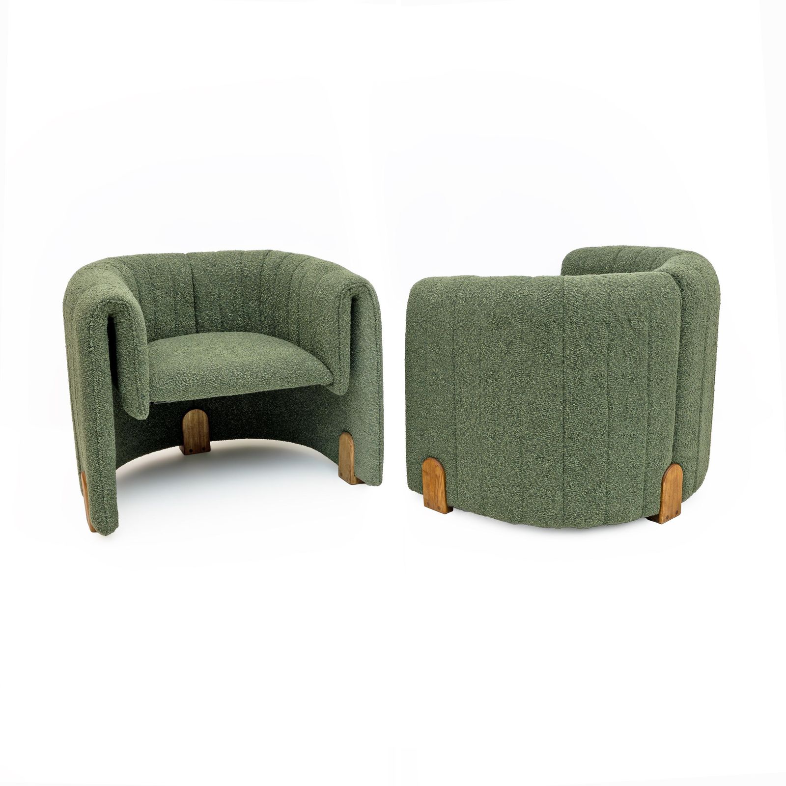 3316.0 Pair Of Italian Design Bouclè Armchairs photo