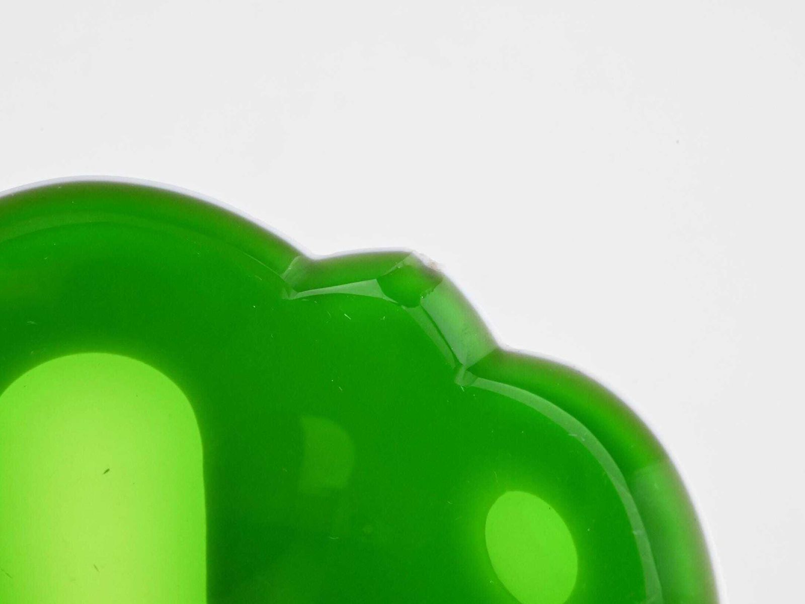 photo furniture Antique Glass Vase With Green Spots And Cut Outs, Green And White Glass Vase, Czech Glass Vase, Mid Century Vase, Glass Vase, Handmade Vase