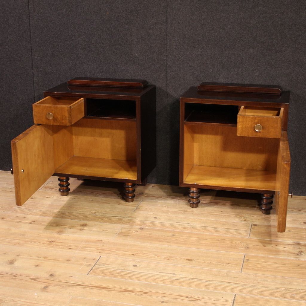 2200.0 Pair Of Italian Bedside Tables From The 1960s photo