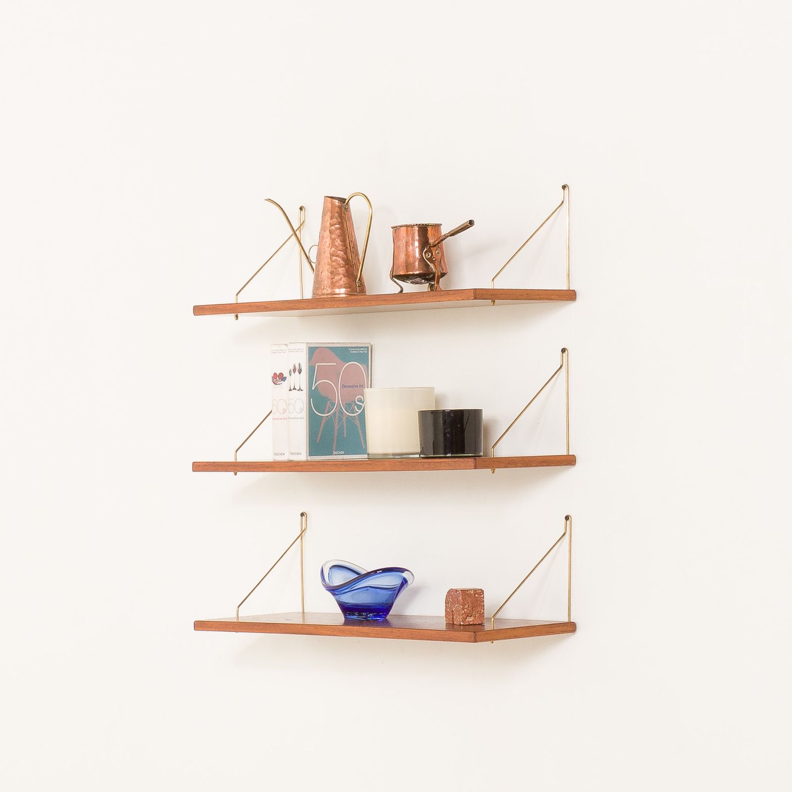 Danish Mid Century Teak Floating Shelves, Set Of 3, 1960s photo furniture