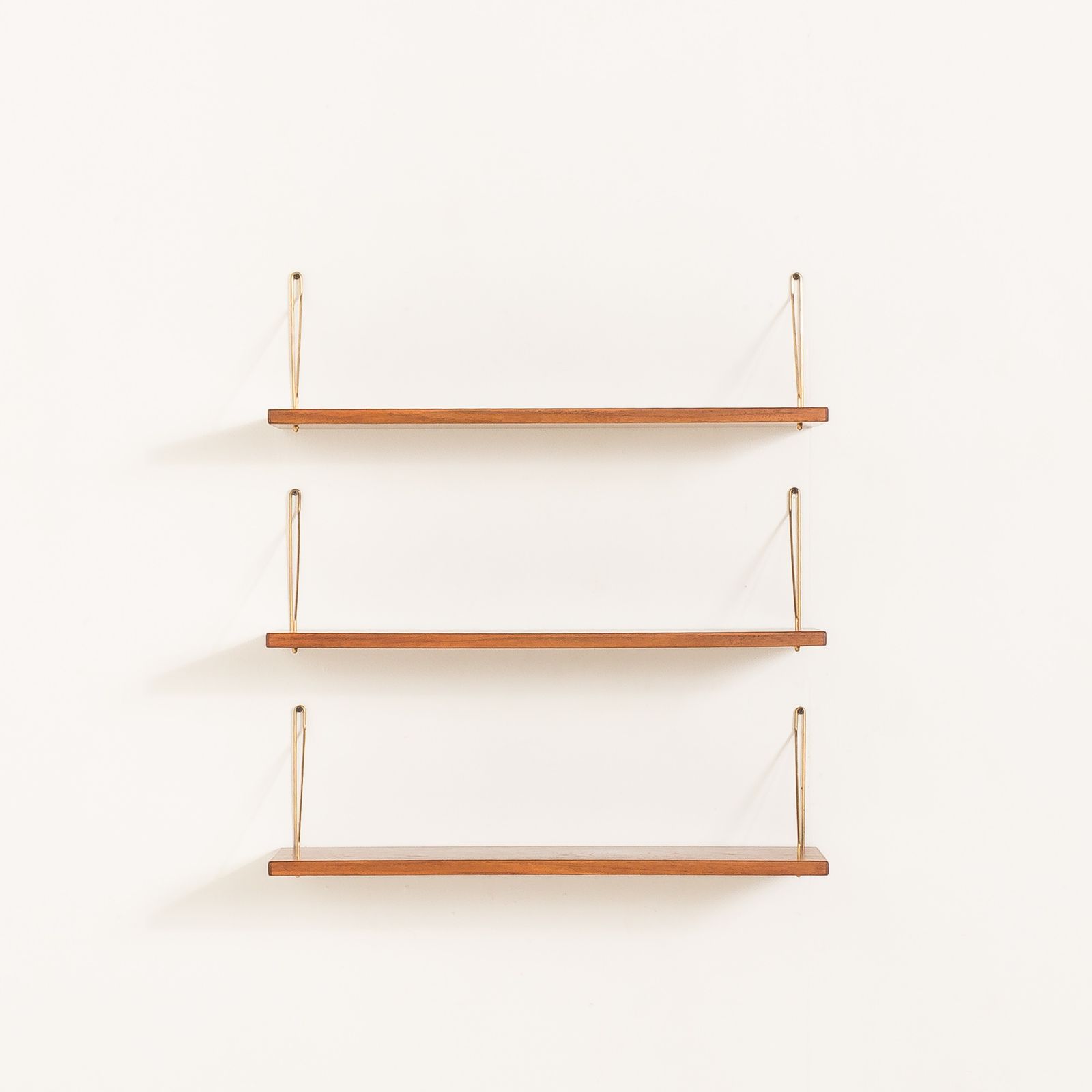 Danish Mid Century Teak Floating Shelves, Set Of 3, 1960s photo Furniture