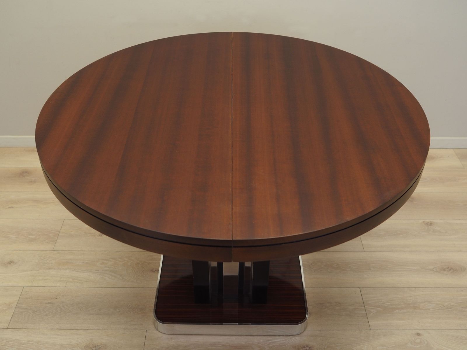 Round Mahogany Table, Italian Design, 1970s, Production: Italy photo 1759.0