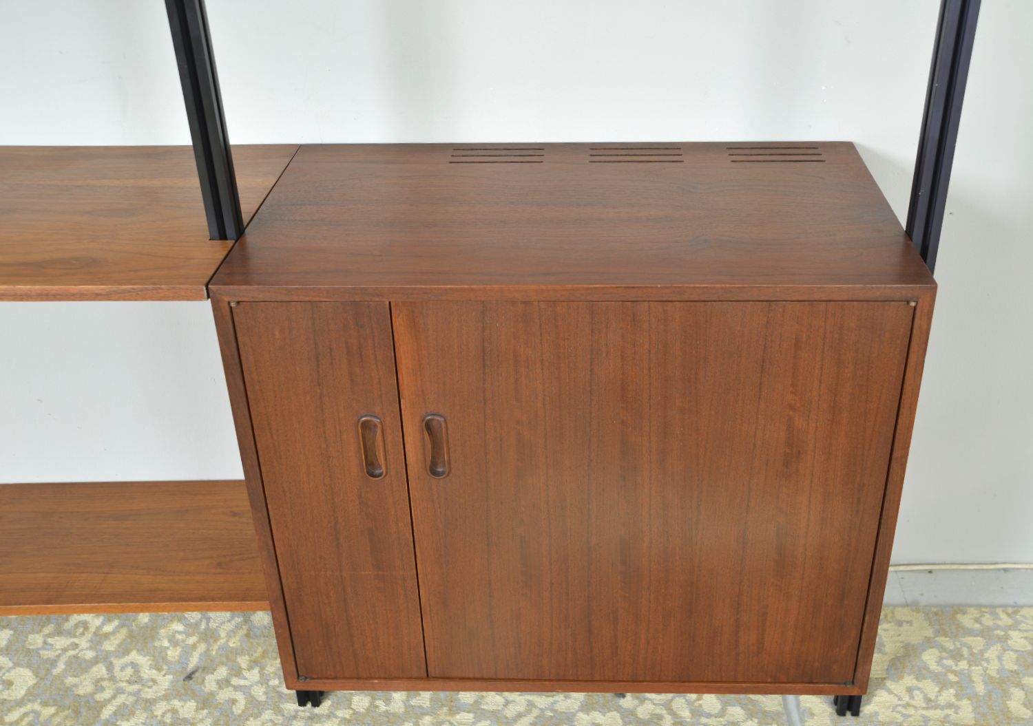 Midcentury George Nelson Omni Herman Miller Modular Shelving System Walnut 1950s photo Furniture