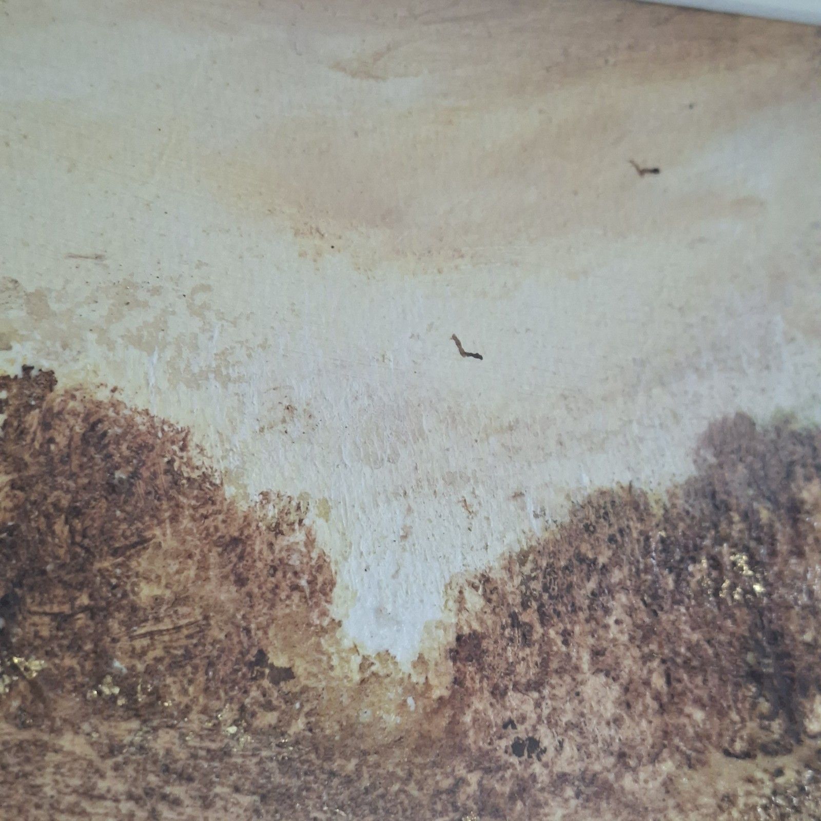 Original Mixed Media Painting Janet Rogers Gold Leaf Rural Contemporary Art photo for sale