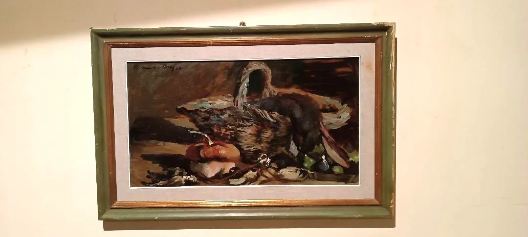 Dipinto Natura Morta Olio Su Faesite Luigi Calamandrei ( 1930 )