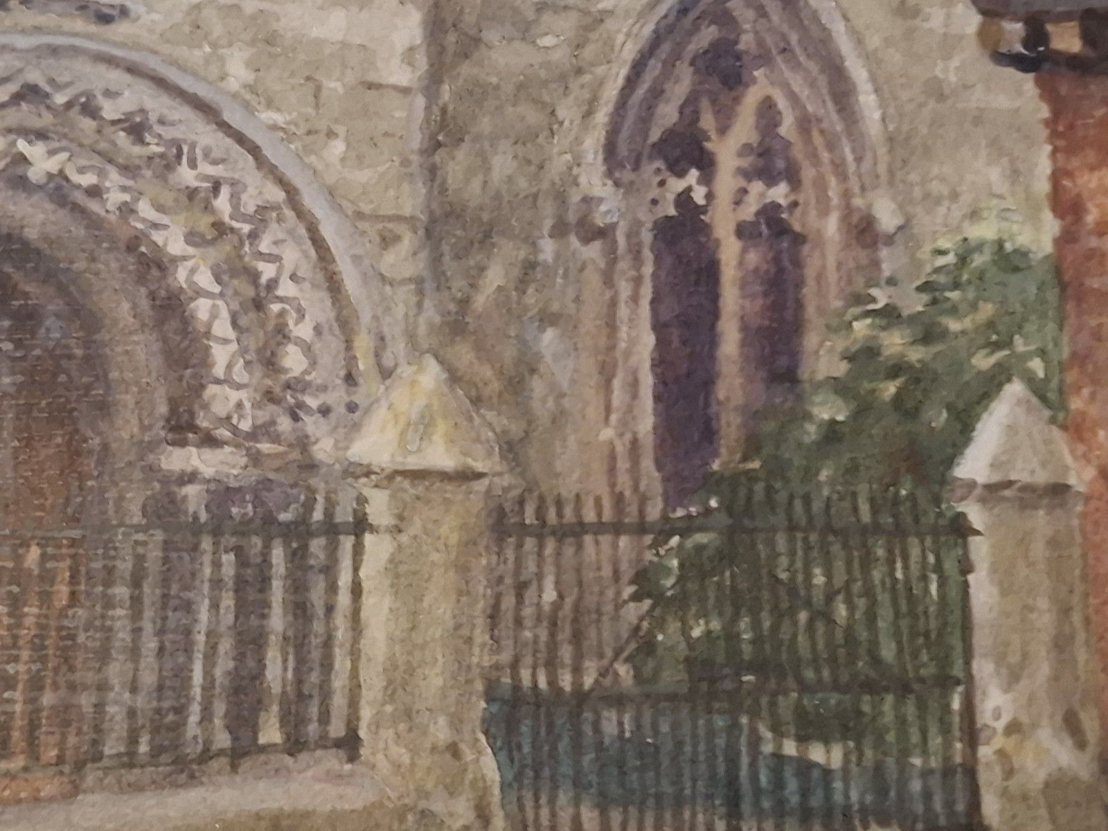 photo furniture Albert Henry Findley Watercolour St Mary De Castro Tudor Gate House Leicester