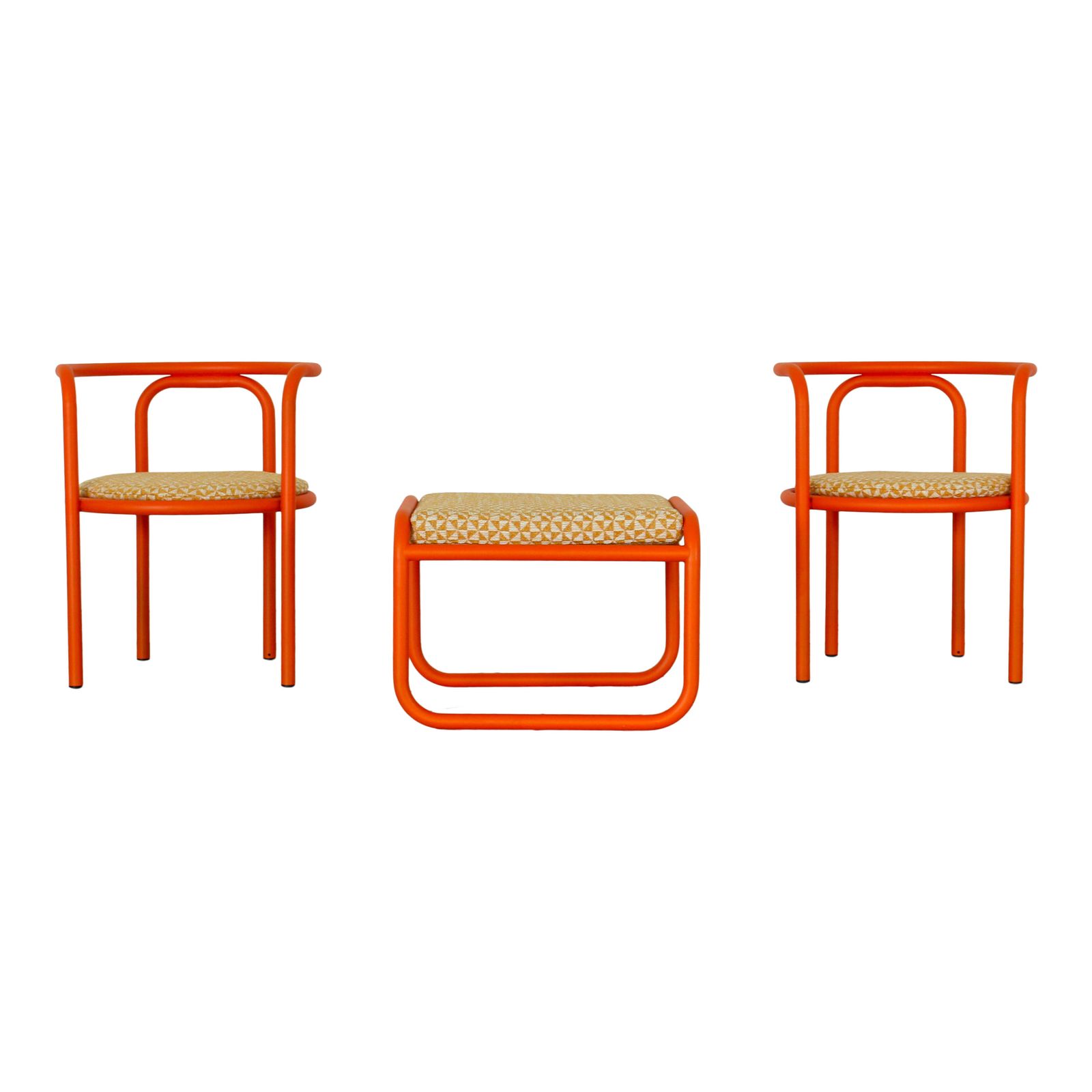 Set Of 2 Locus Solus Lounge Chairs And Ottoman By Gae Aulenti For Poltronova, 1960s photo for sale