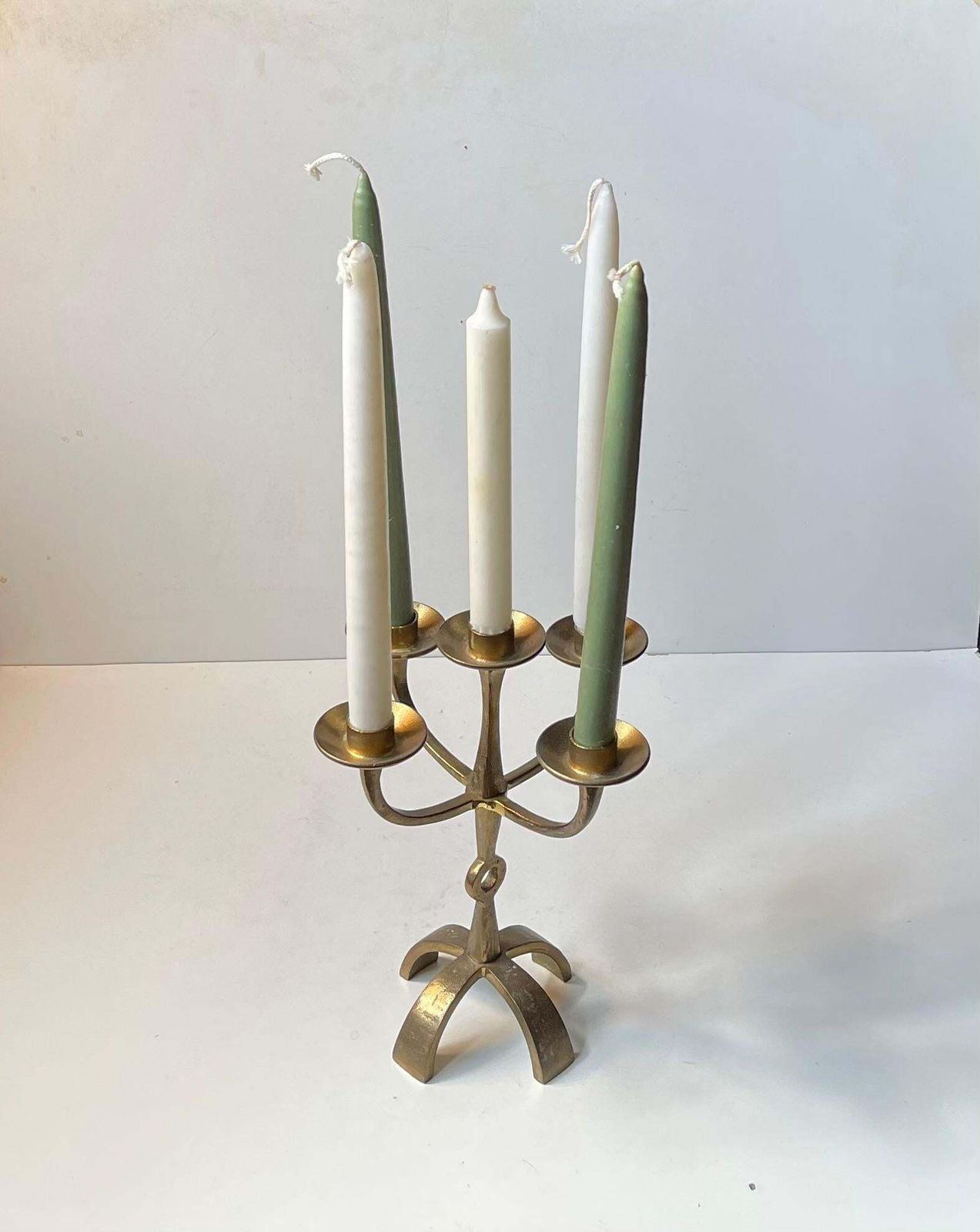 Sculptural Brutalist Bronze Candelabra From Ystad/Scandia, 1970s photo 447.0