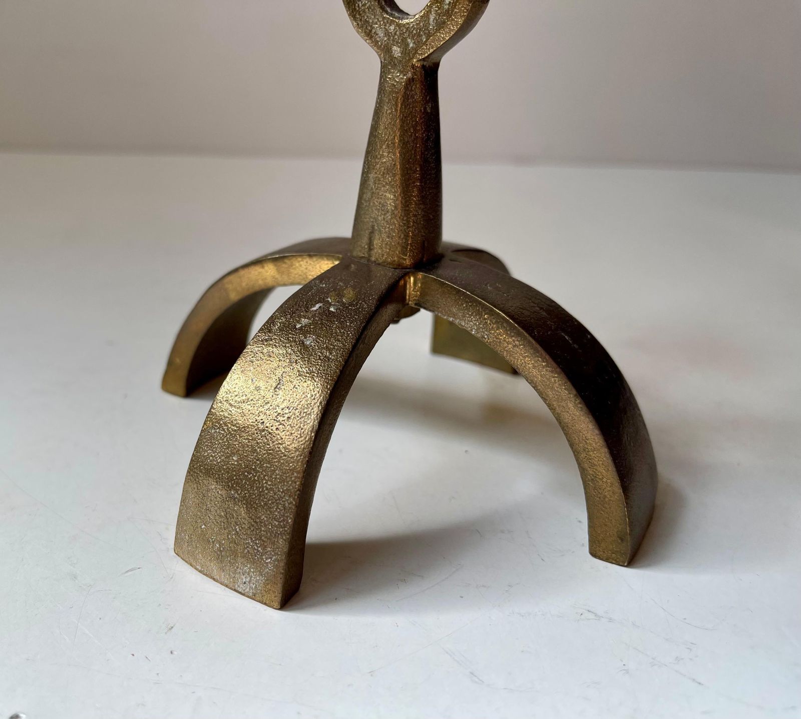 photo furniture Sculptural Brutalist Bronze Candelabra From Ystad/Scandia, 1970s