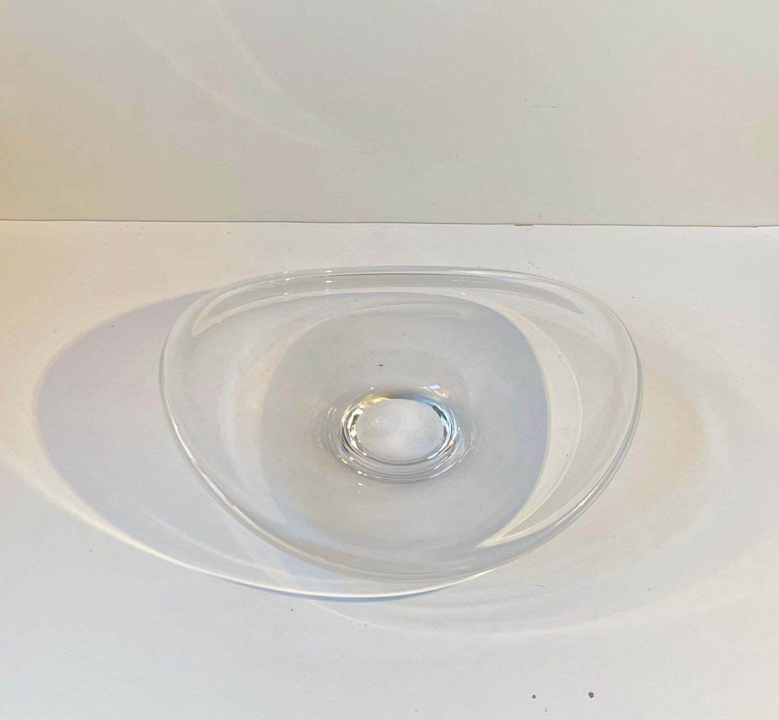 Freeform Centerpiece Glass Bowl By Per Lütken For Holmegaard, 1960s photo 251.0
