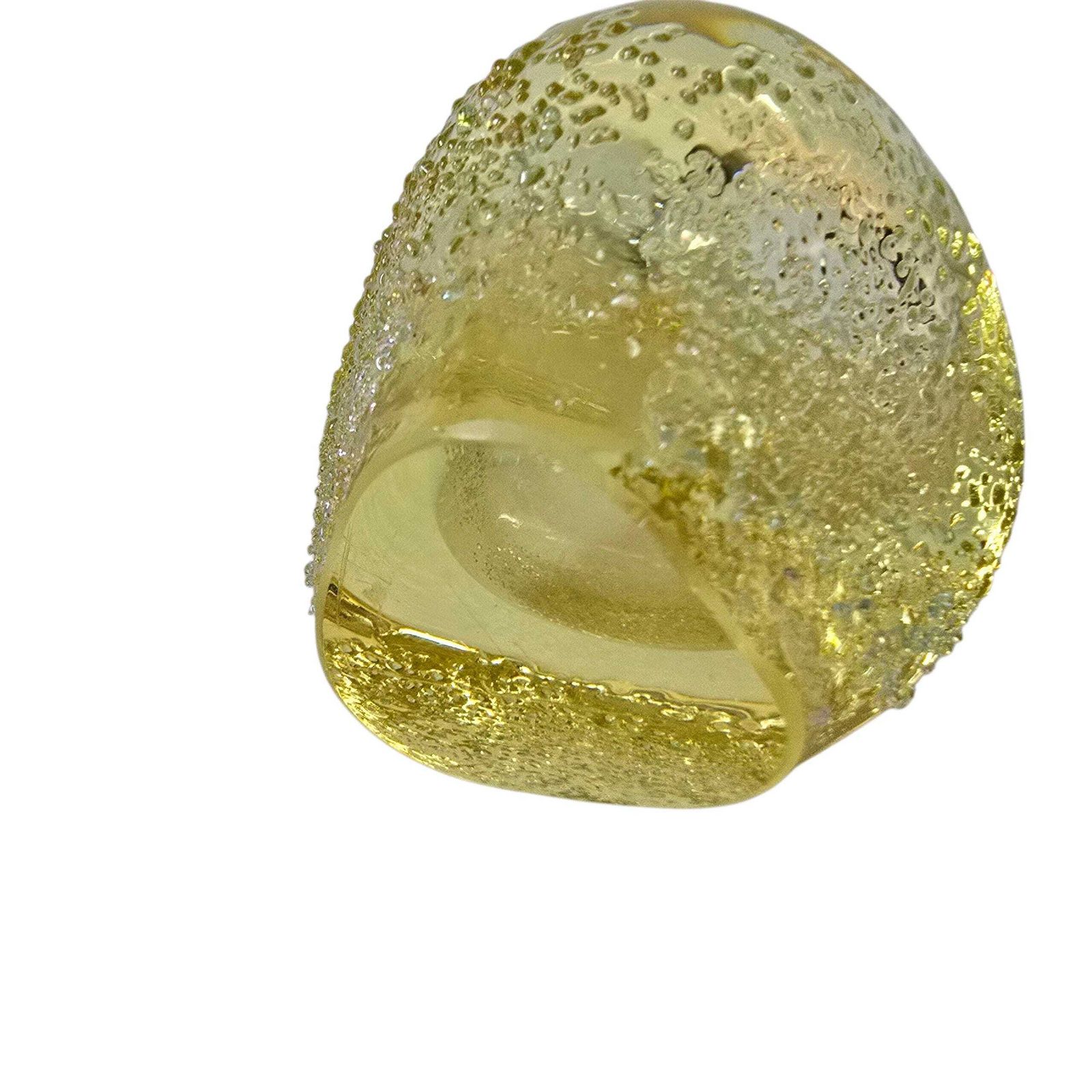 photo furniture Vintage Citrine Bohemian Glass Vase Hand Made Glass 1980's