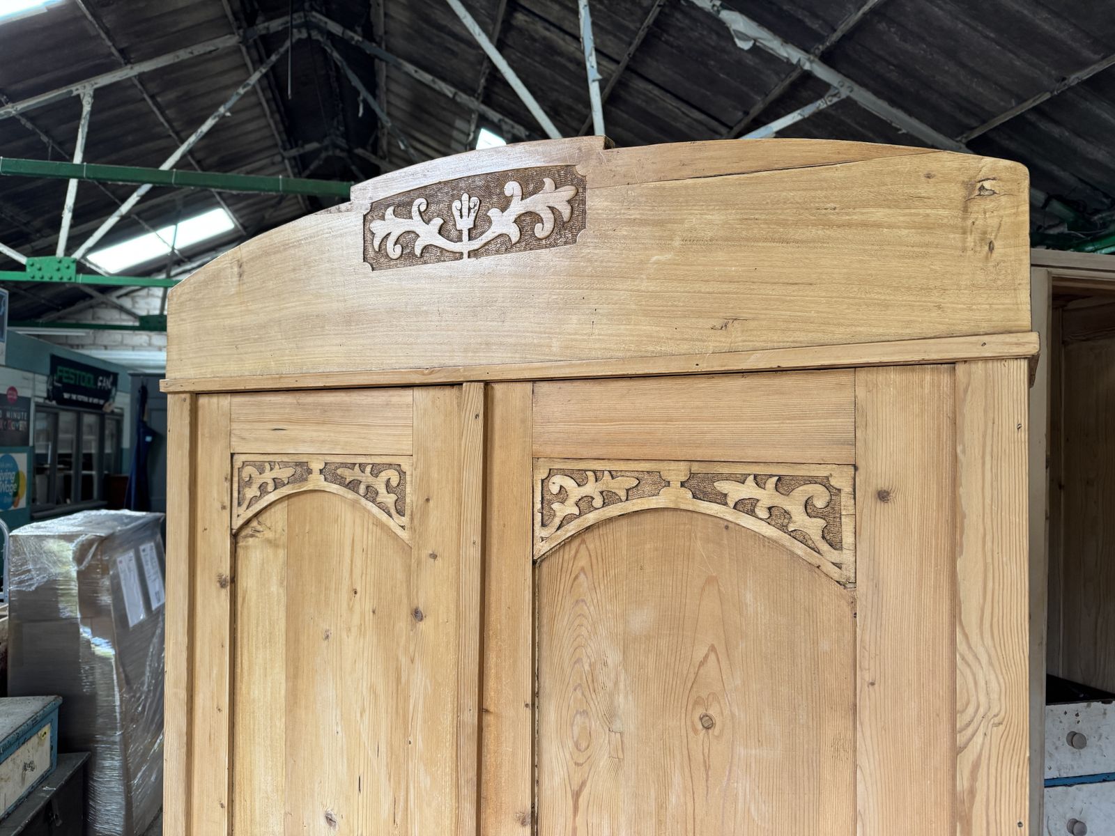 Lovely Size Antique Pine Knockdown Wardrobe photo for sale