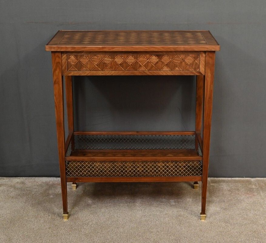 Louis XVI Style Mahogany Marquetry Coffee Table – 1920 photo buy