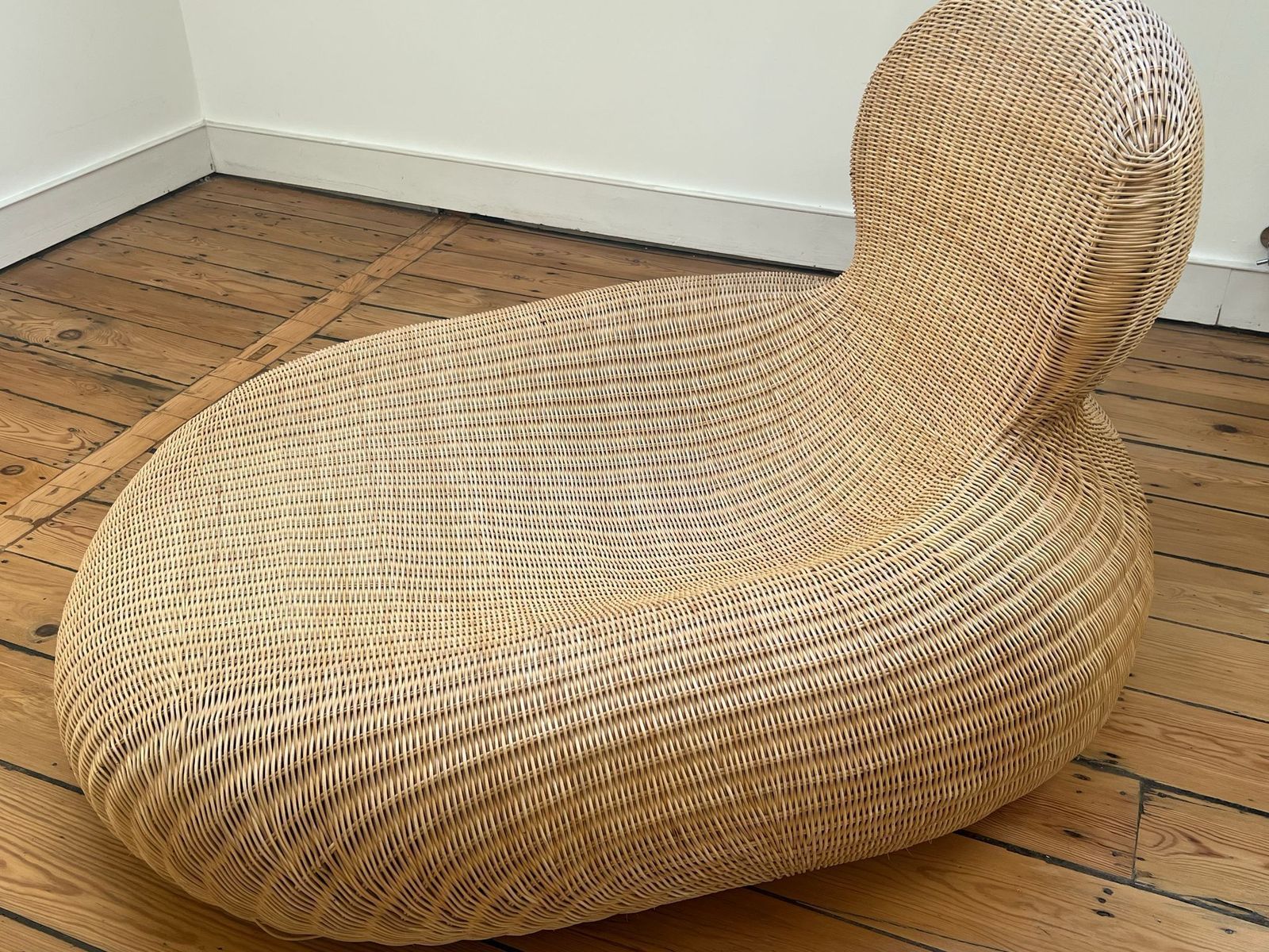 Ikea Produced Storvik Rattan Cane Wicker Lounge Chair By Carl öjerstam, 2000's photo vinterior
