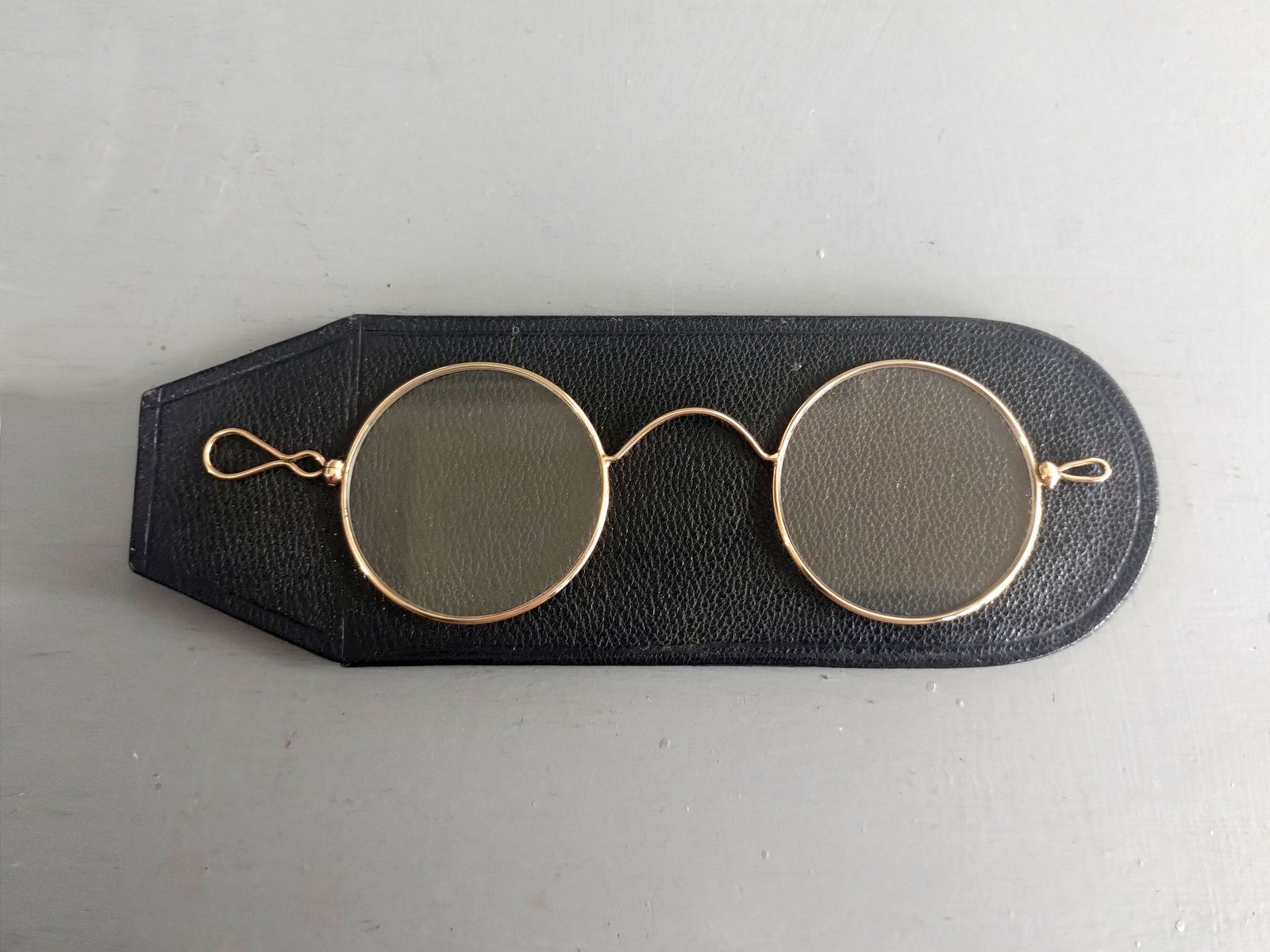 Antique Gold Lorgnettes In Leather Case E Beaumont Huddersfield photo buy