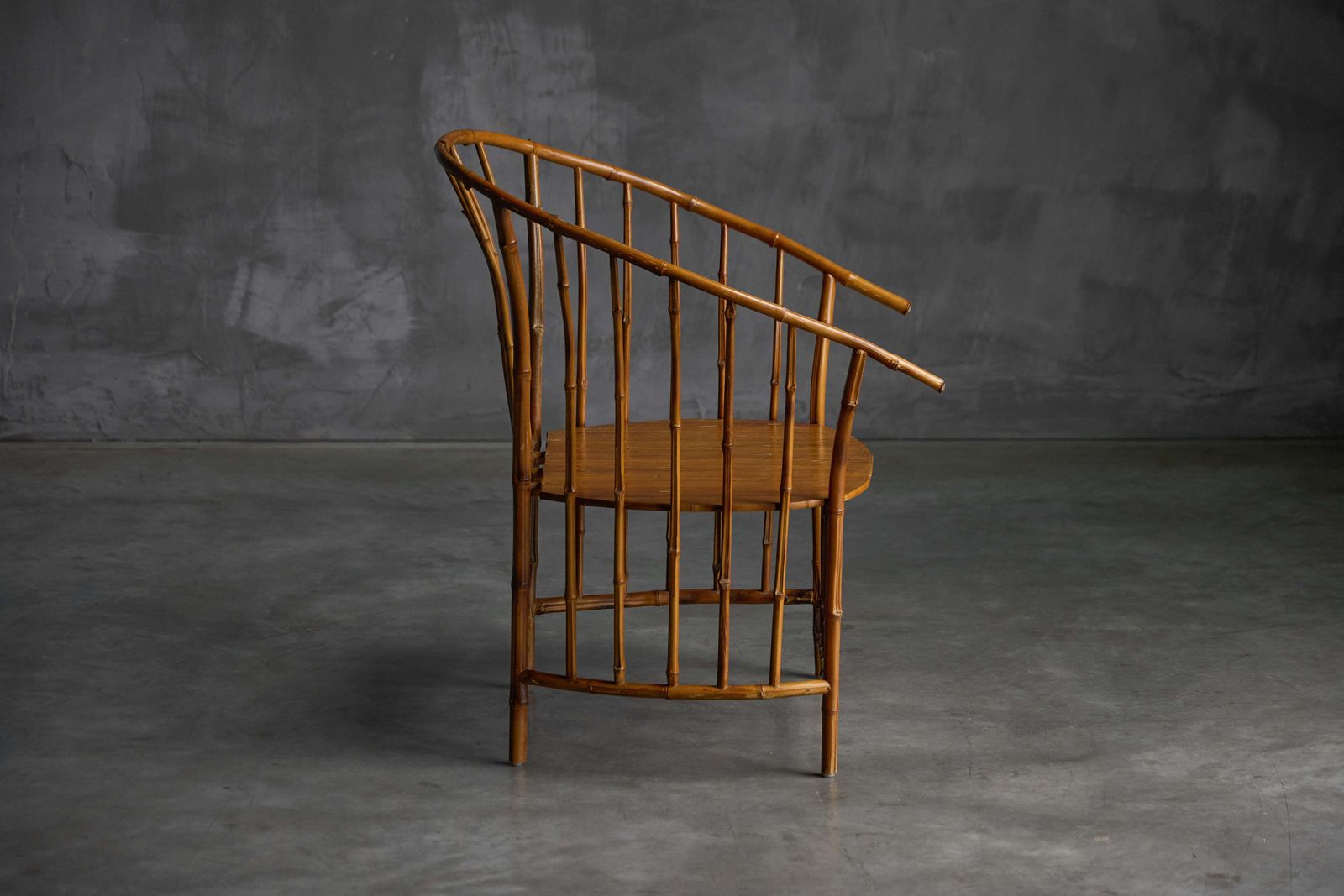 2467.0 Rustic Wabi Sabi Bamboo Armchairs, France, 1970s photo