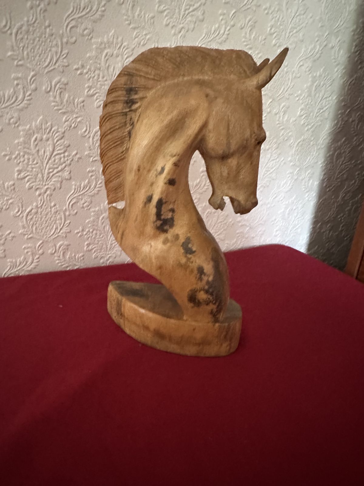 photo for sale Unique Hand Carved Wooden Horse’s Head