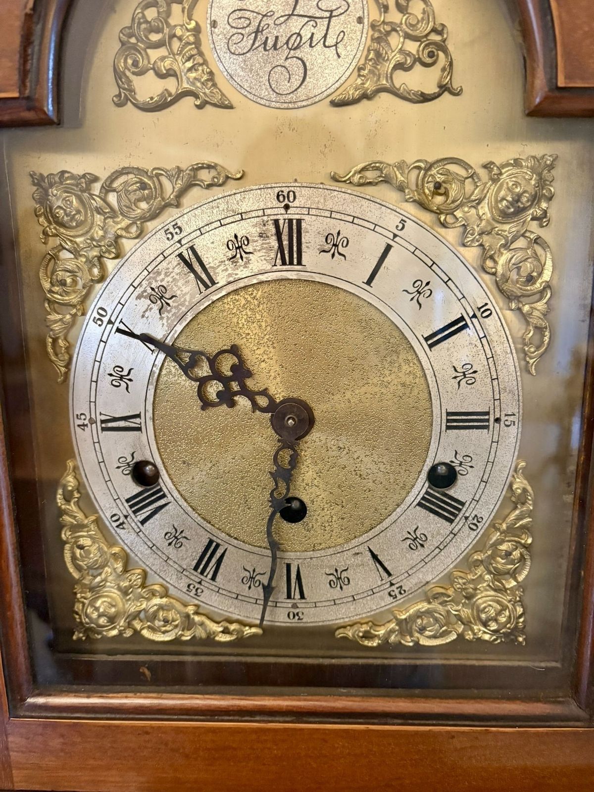 Antique Early 20th Century Inlaid Mahogany Longcase Clock photo furniture