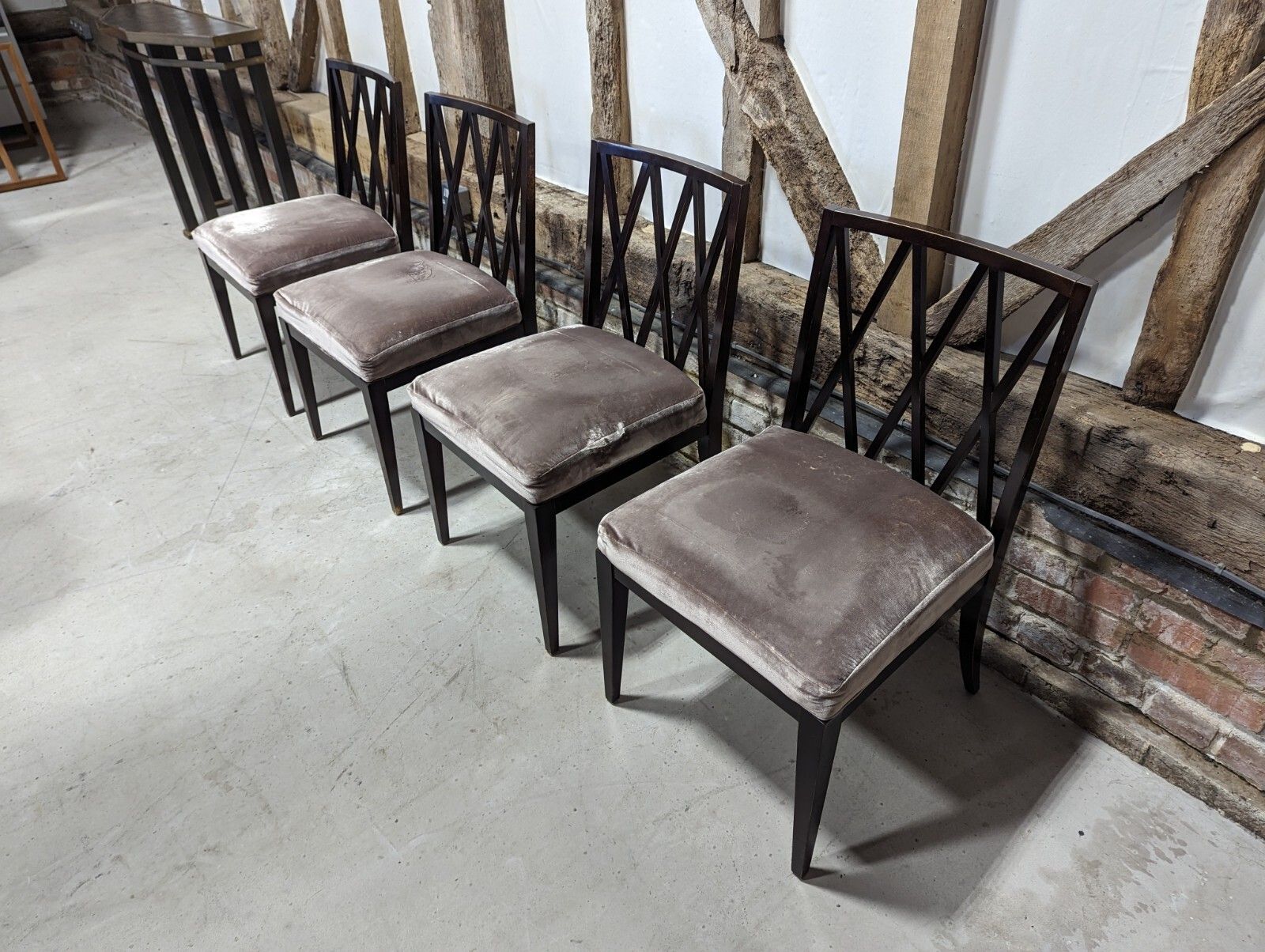 Ben Whistler Velvet Dining Chairs Good Condition Save £££ photo for sale