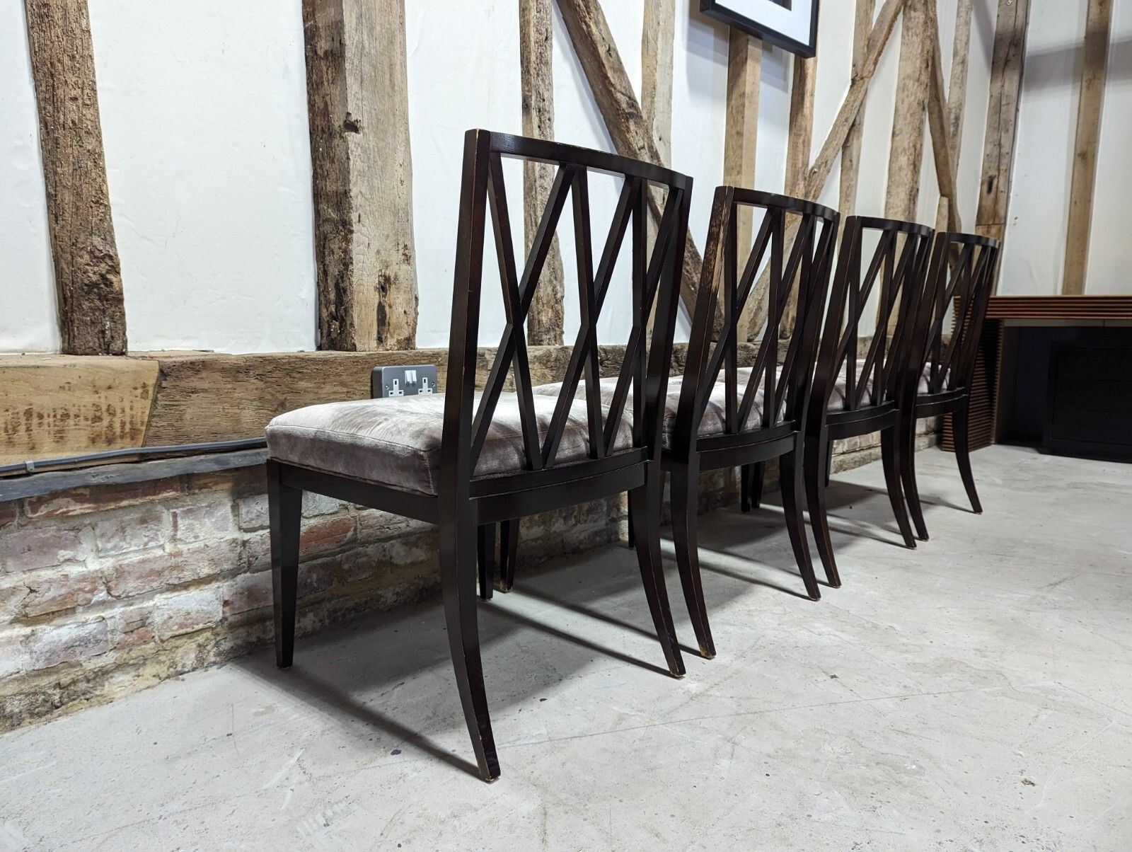 Ben Whistler Velvet Dining Chairs Good Condition Save £££ photo 400.0