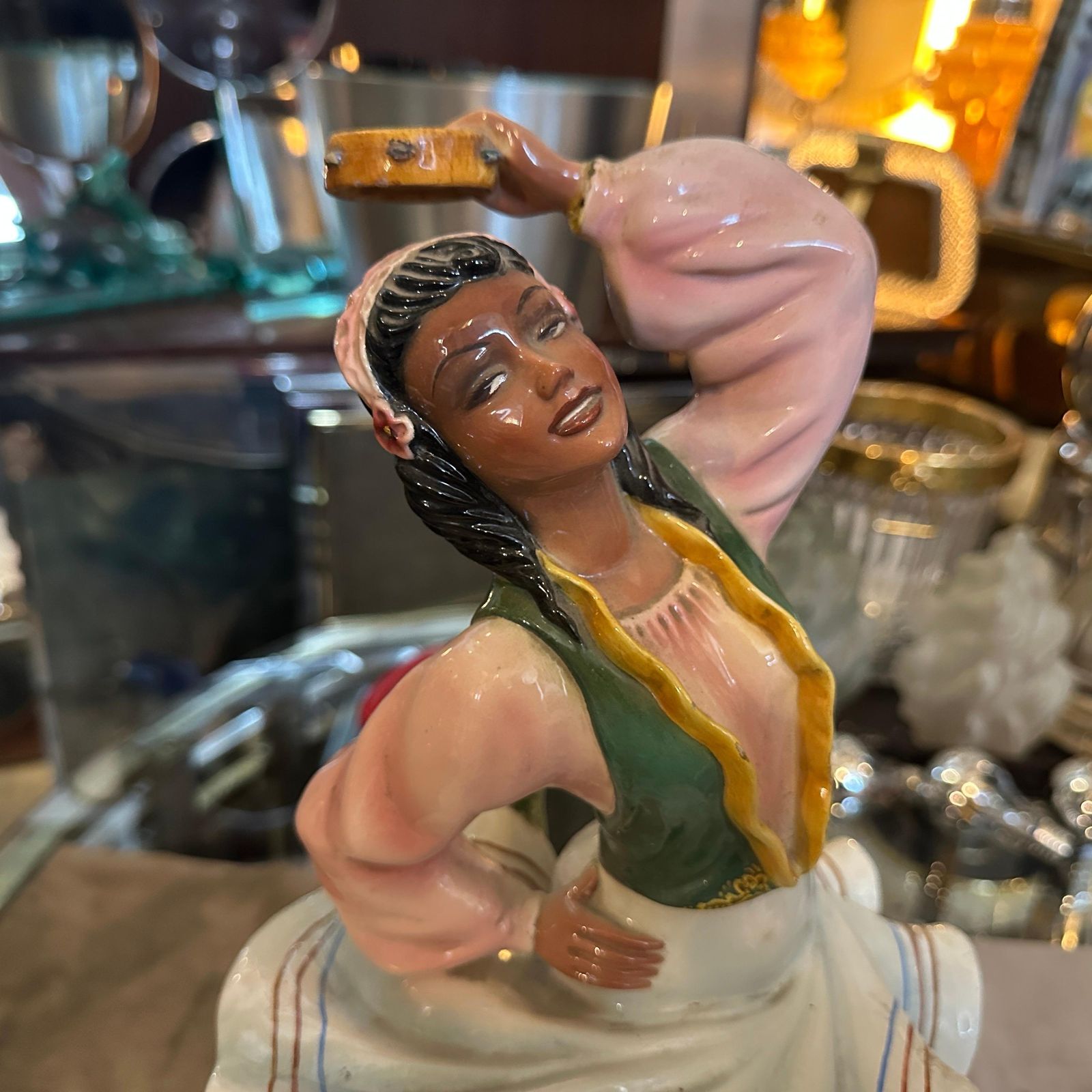 1568.0 1950s Hand Painted Ceramic Figure Of A Dancer By Sandro Vacchetti photo