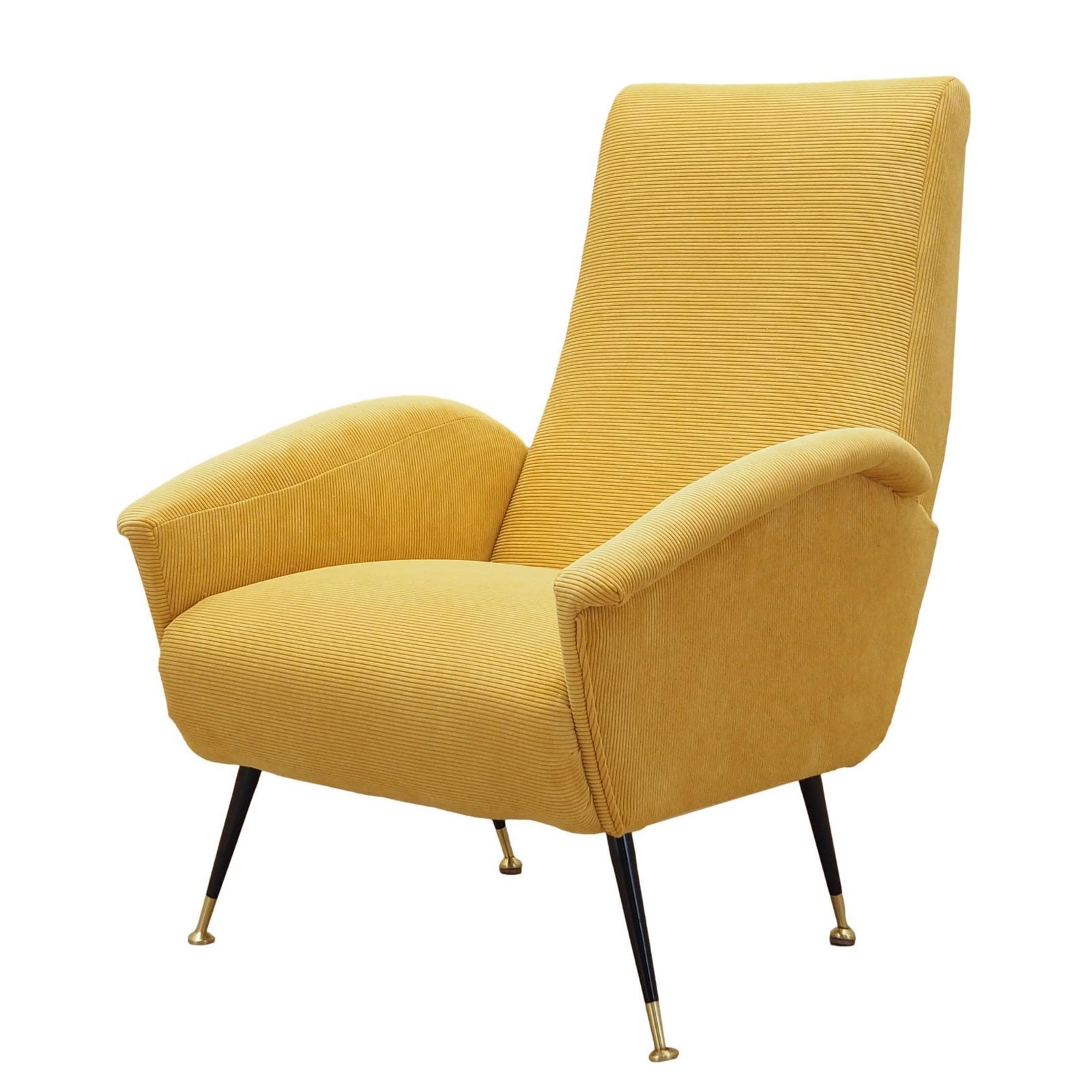 Gele Fauteuil, Italiaans Design, Jaren 1970, Productie: Italië