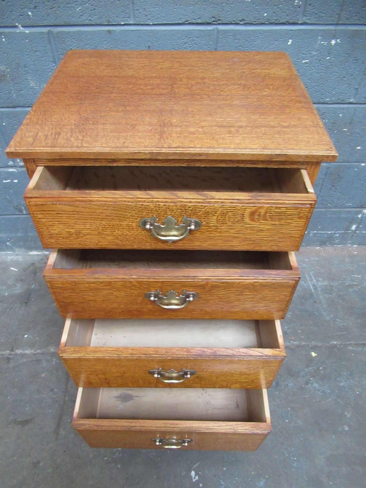 photo for sale Oak Four Drawer Small  Chest Of Drawers