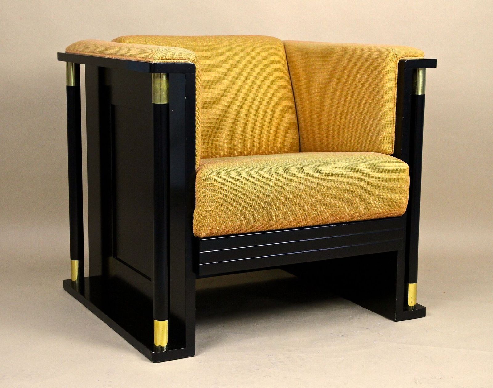 20th Century Art Nouveau Black Armchair, School Of Josef Hoffmann, At Ca. 1910 photo furniture
