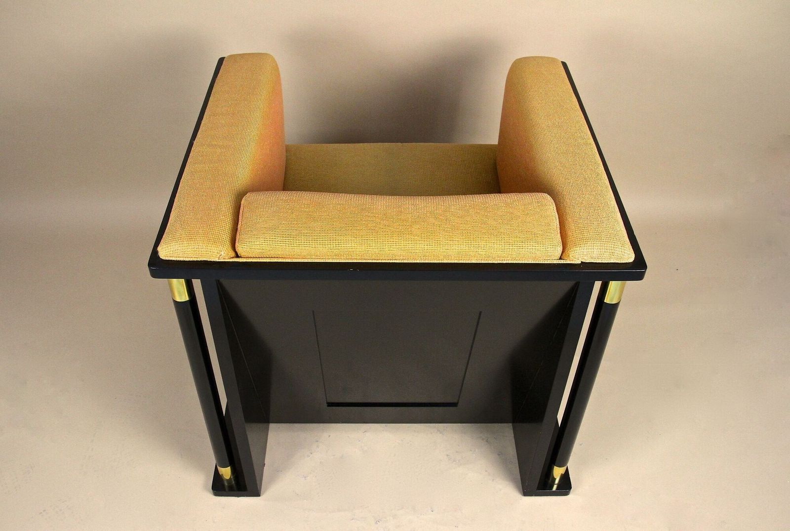 photo vinterior 20th Century Art Nouveau Black Armchair, School Of Josef Hoffmann, At Ca. 1910