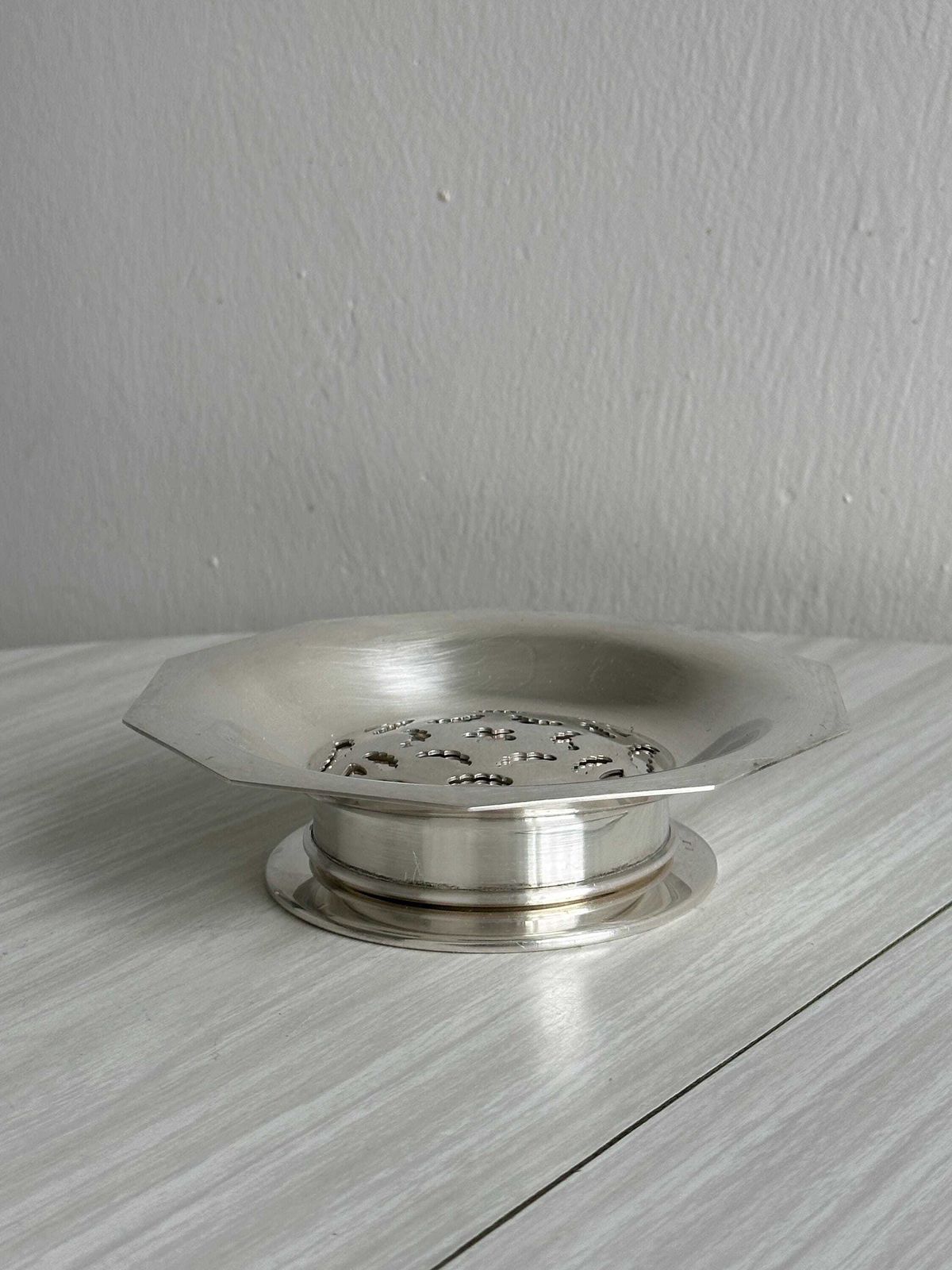 Antique Coquillor Butter Dish In Shiny Silver Metal, For Elegant Presentation Of Butter In Thin Slices, A Refined Table Object photo furniture