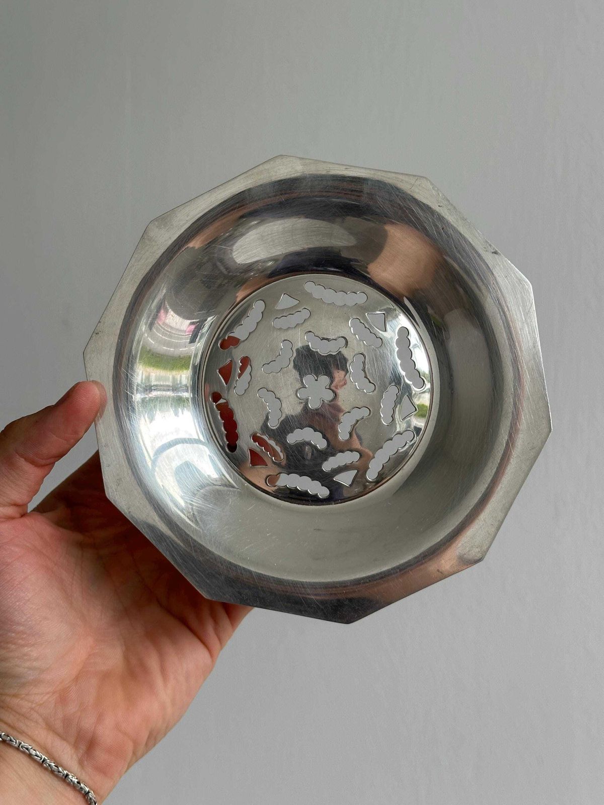 Antique Coquillor Butter Dish In Shiny Silver Metal, For Elegant Presentation Of Butter In Thin Slices, A Refined Table Object photo vinterior